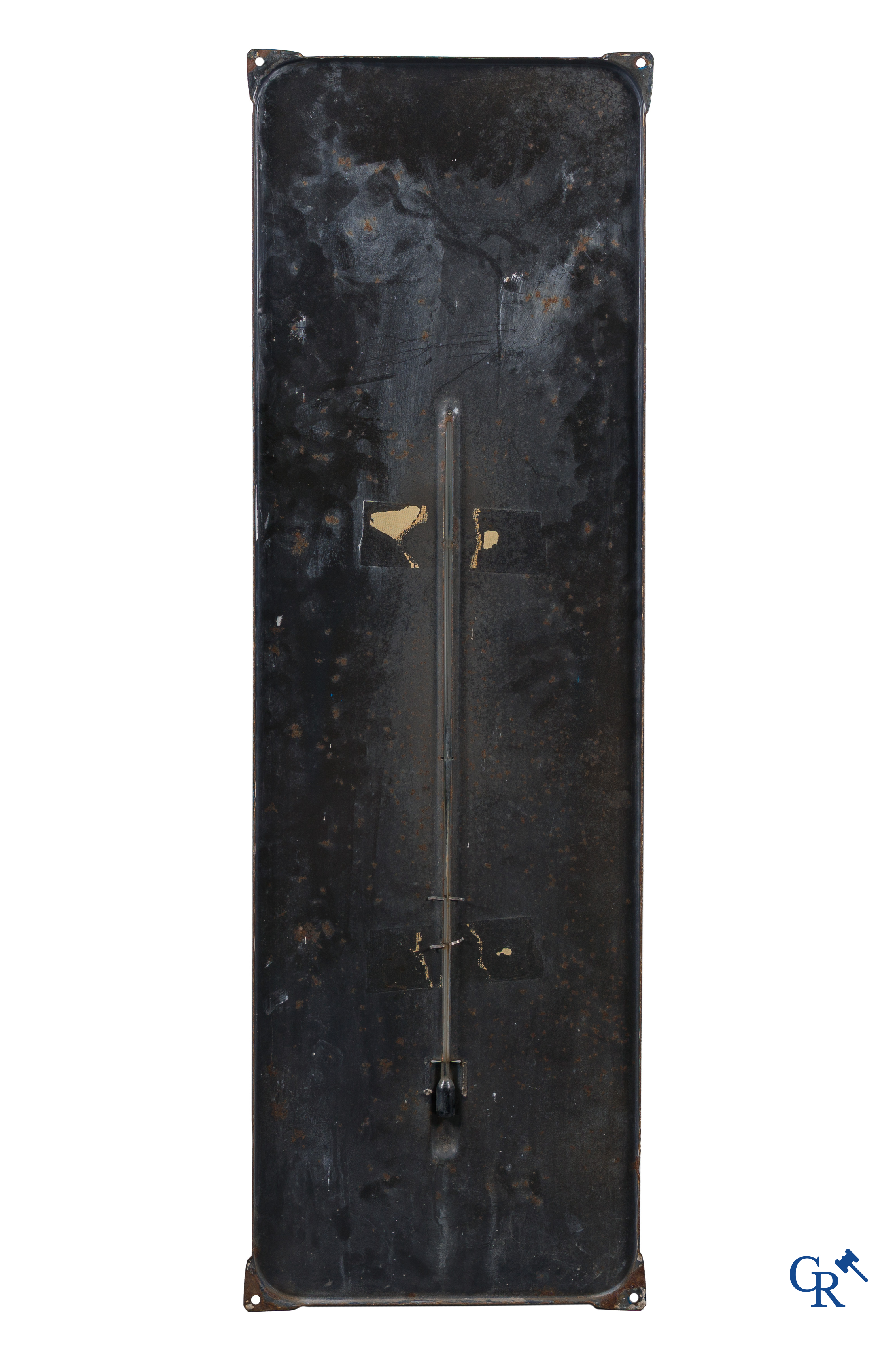 Pneus Kléber, enamel advertising thermometer for the Kléber tyre brand. Emaillerie Alsacienne Strasbourg.