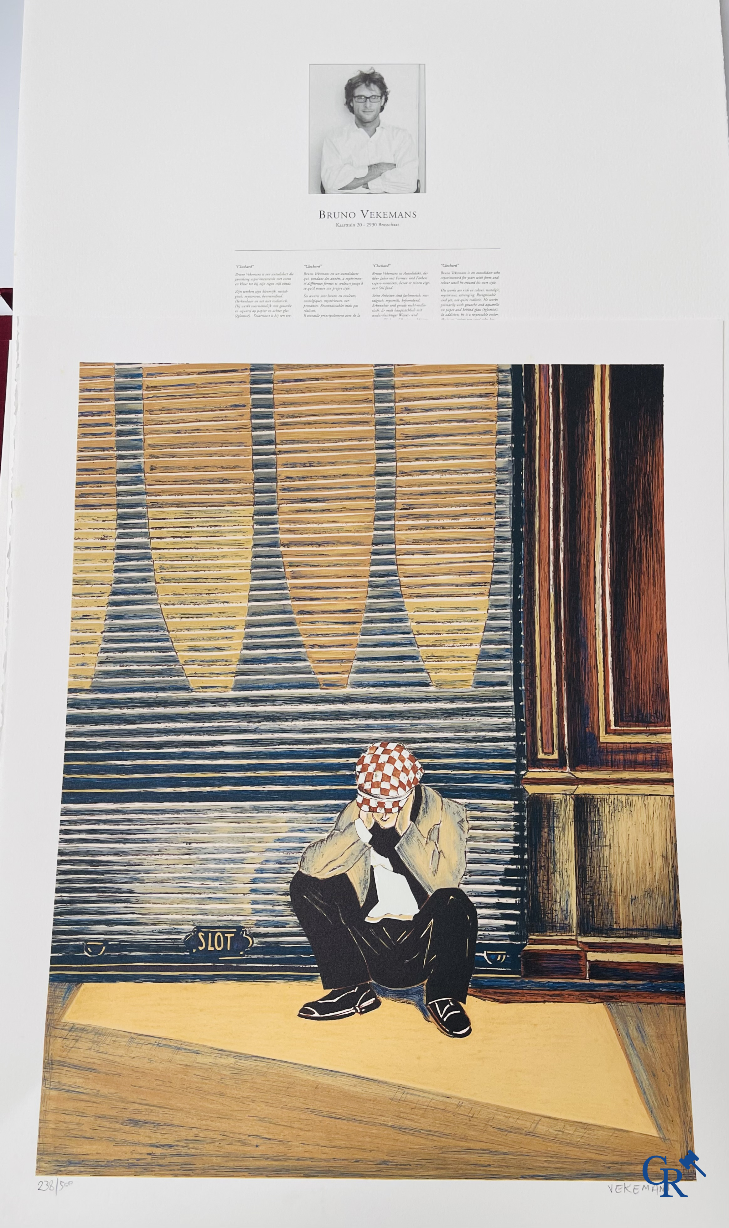 Flemish Art. Portfolio in canvas box with 10 lithographs. Signed and numbered 238/500.