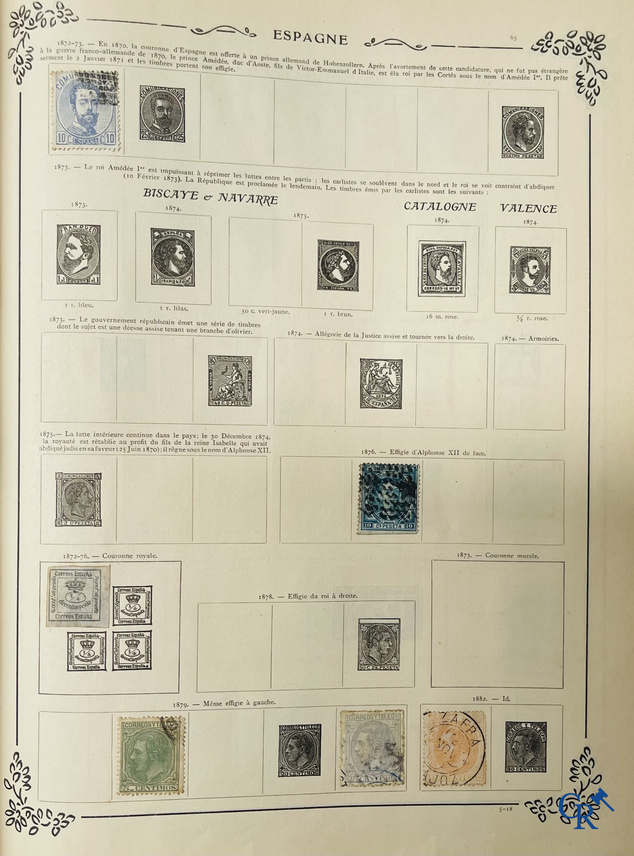 Philately. Yvert & Tellier. Album Historique & Géographique de Timbres-Poste des cinq Parties du Monde. 9ème Edition.