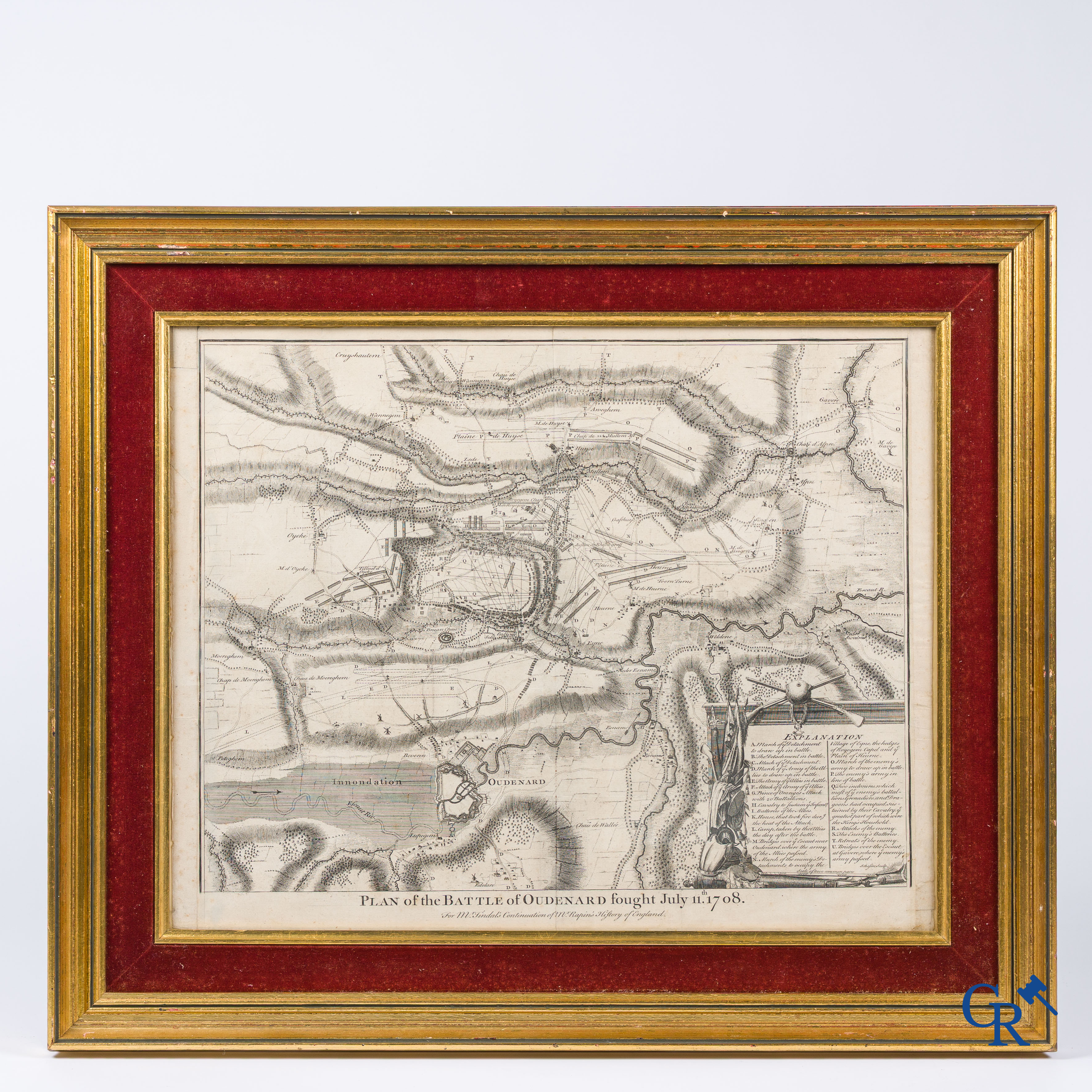 Oudenaarde, 7 antique maps, including battle plans, city and wall plans, etc. 17th-18th century.