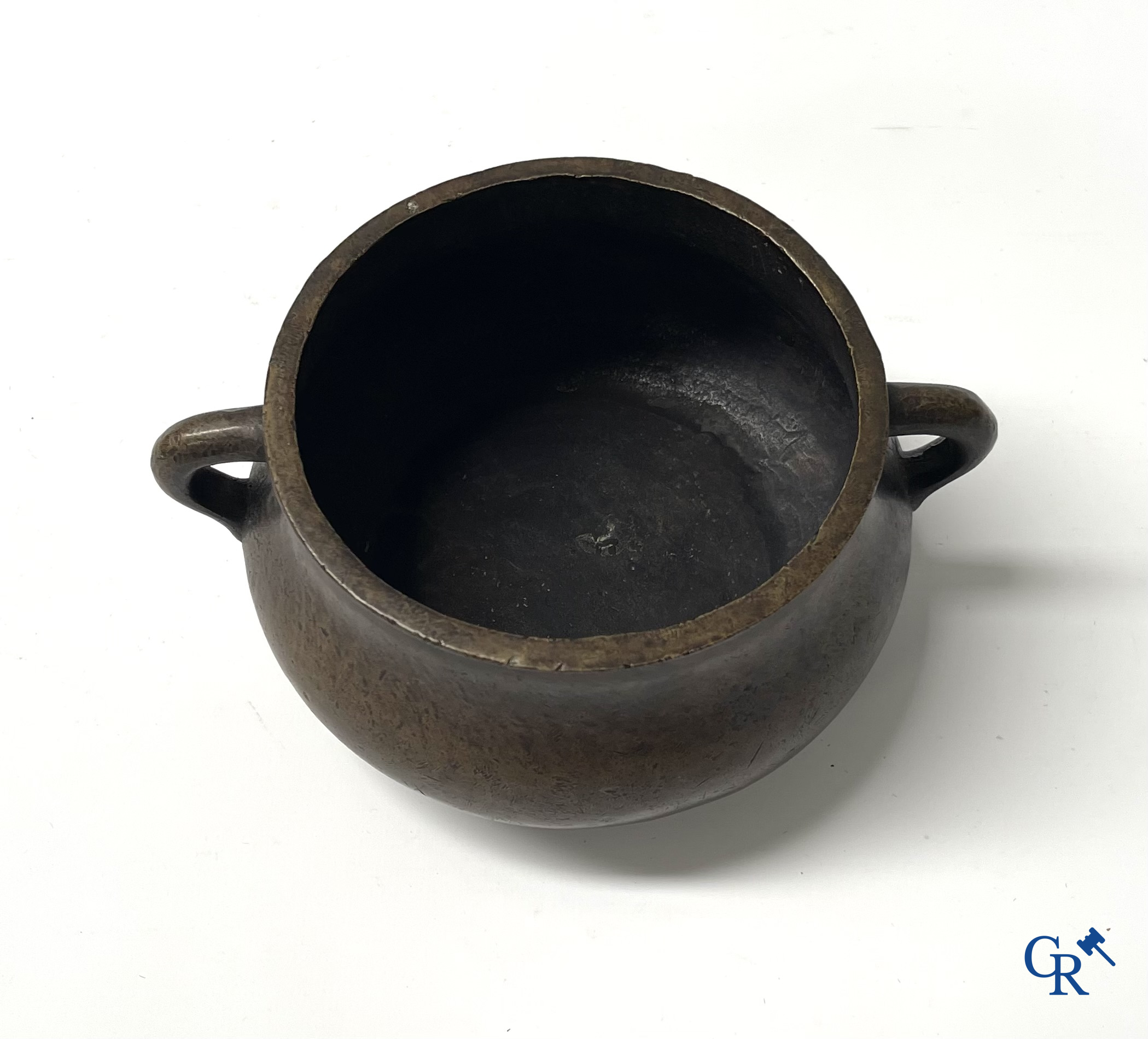 Asian Art. A Chinese bronze incense burner. Marked.
