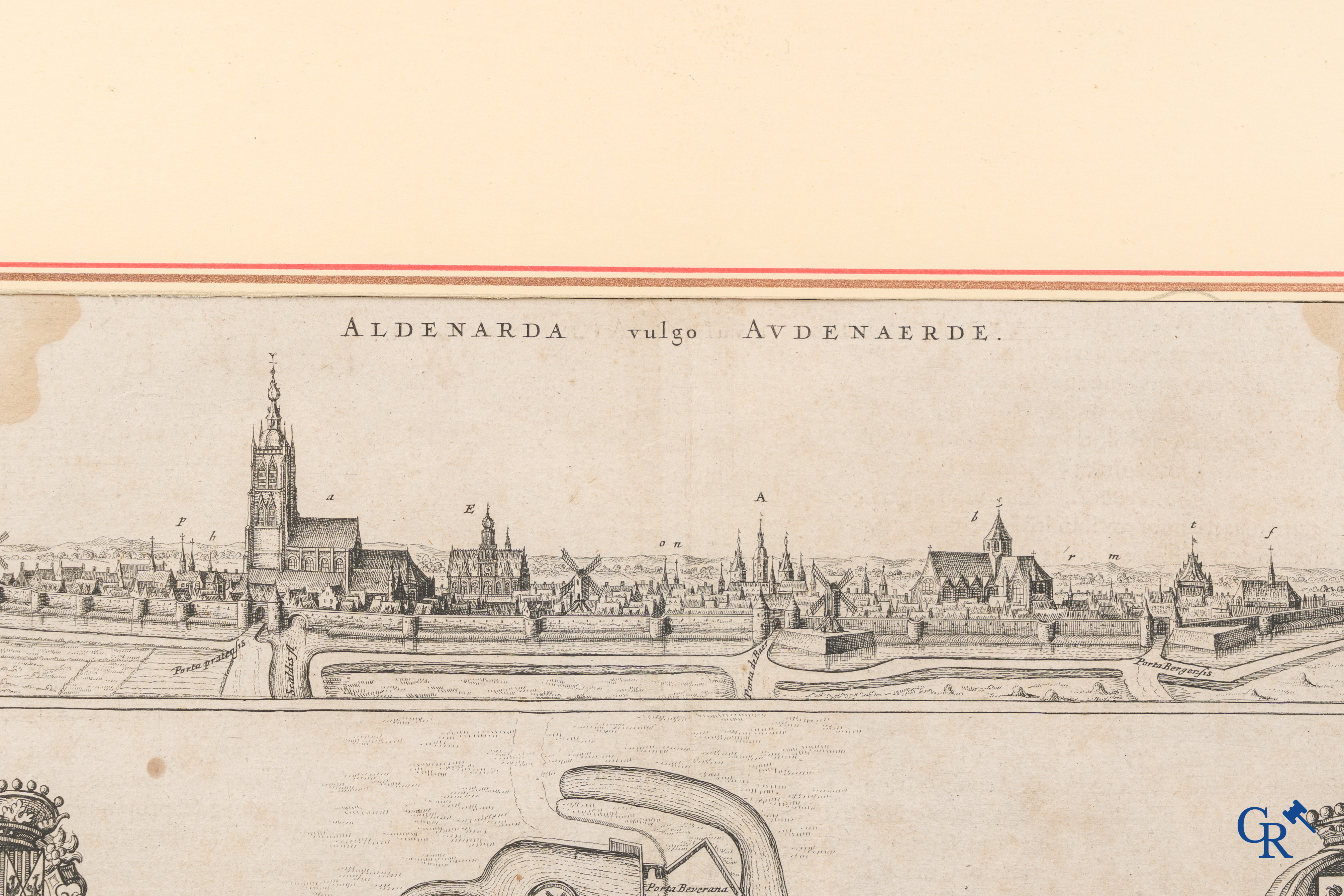 Oudenaarde, 7 antique maps, including battle plans, city and wall plans, etc. 17th-18th century.