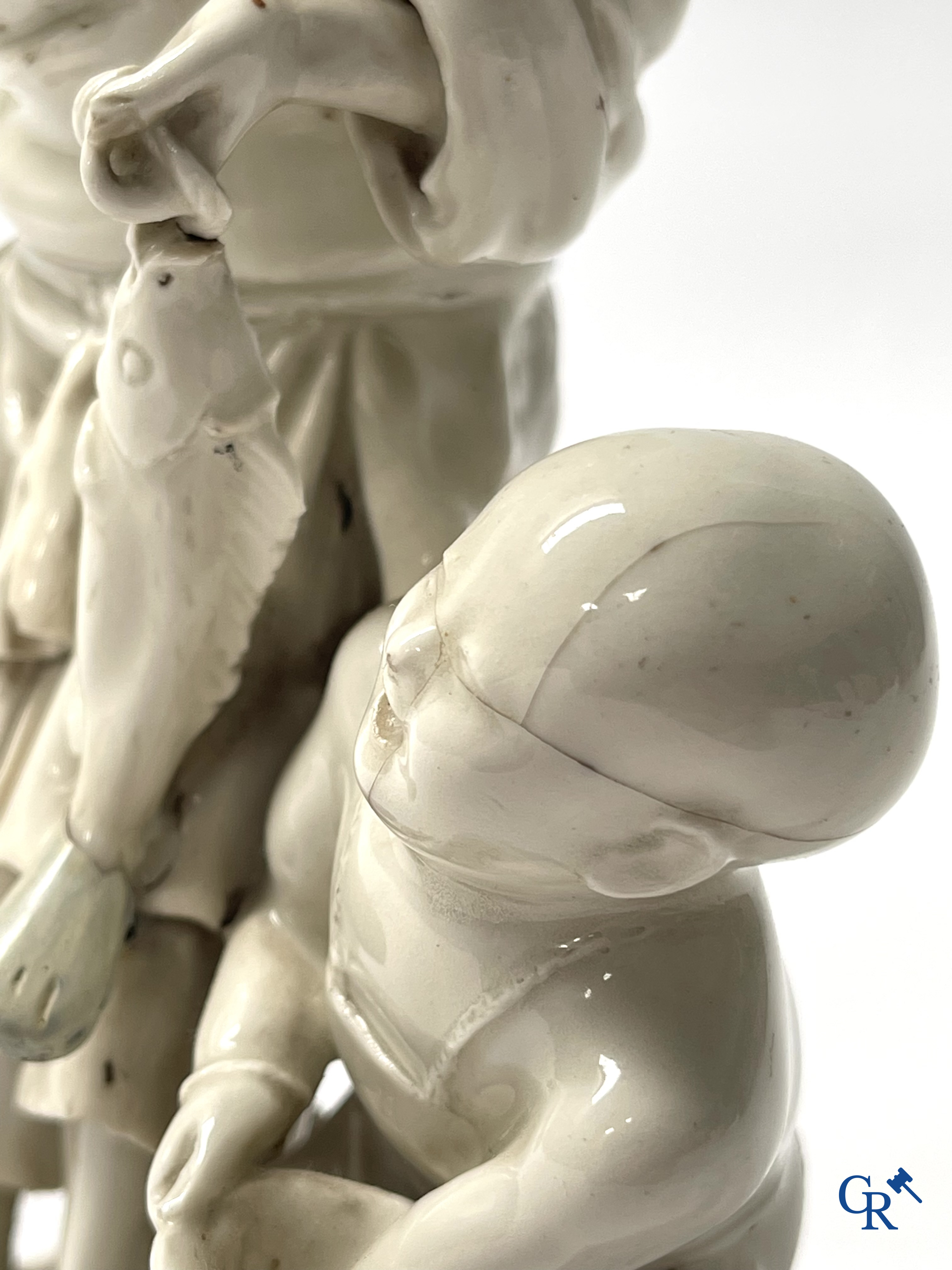 Asian Art. China. A group in blanc de Chine. 18th century.