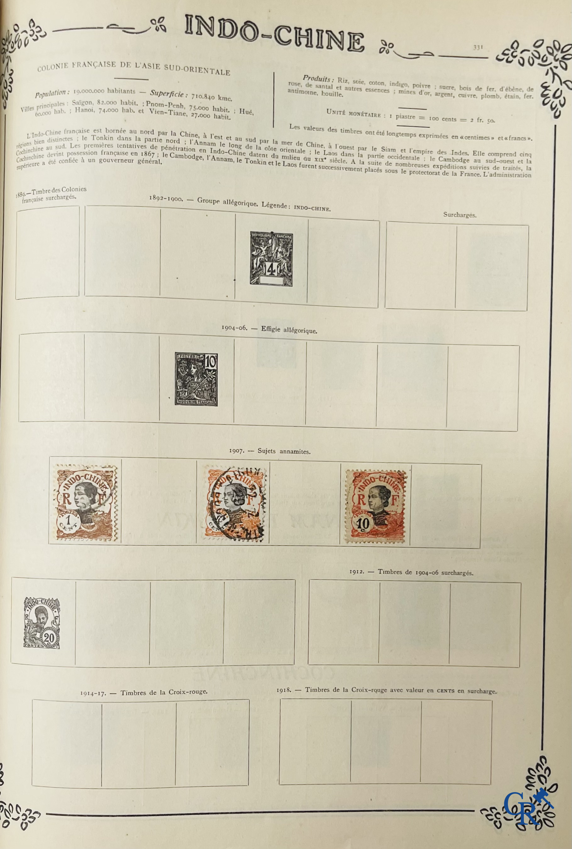 Philately. Yvert & Tellier. Album Historique & Géographique de Timbres-Poste des cinq Parties du Monde. 9ème Edition.