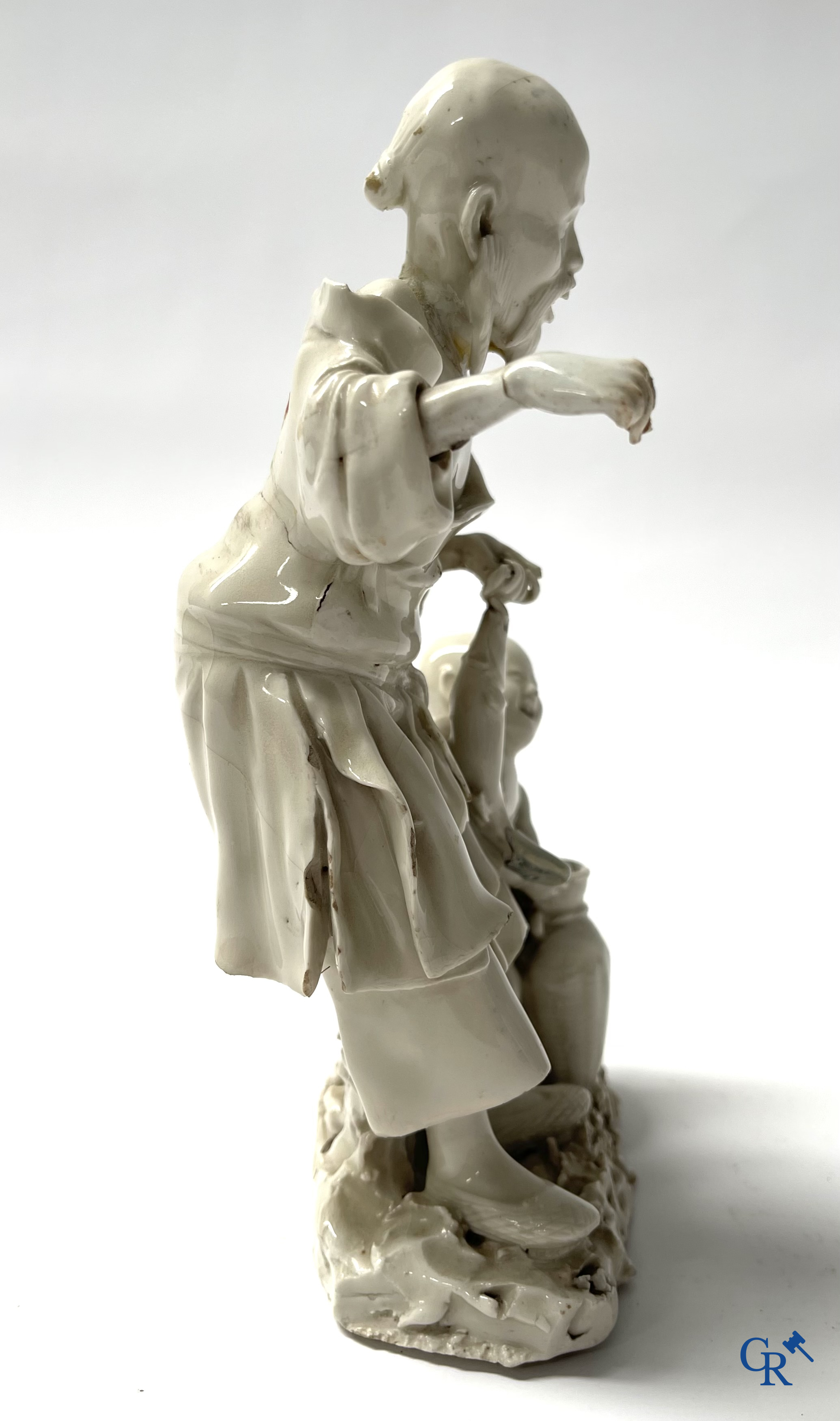 Asian Art. China. A group in blanc de Chine. 18th century.