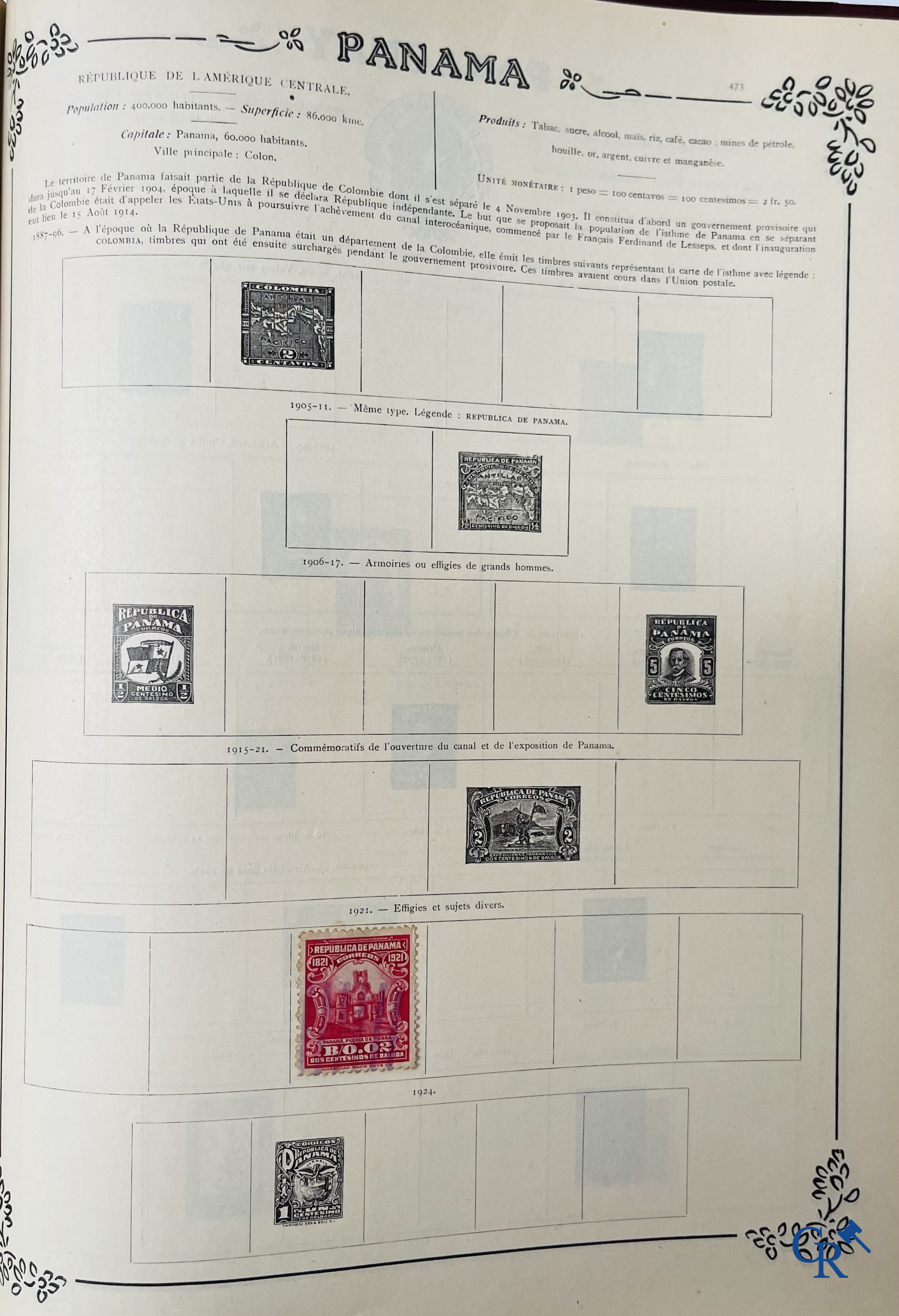 Philately. Yvert & Tellier. Album Historique & Géographique de Timbres-Poste des cinq Parties du Monde. 9ème Edition.