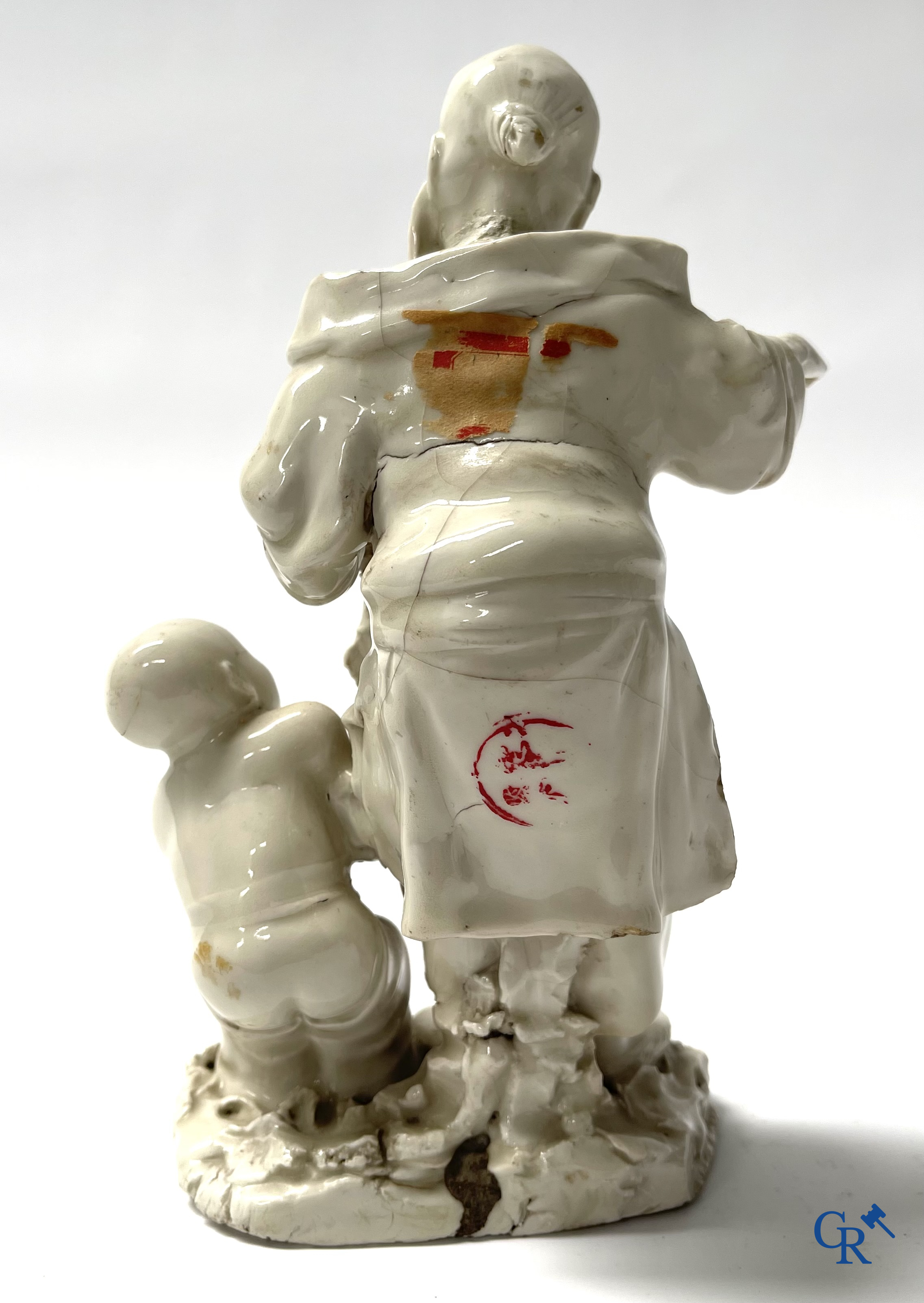 Asian Art. China. A group in blanc de Chine. 18th century.