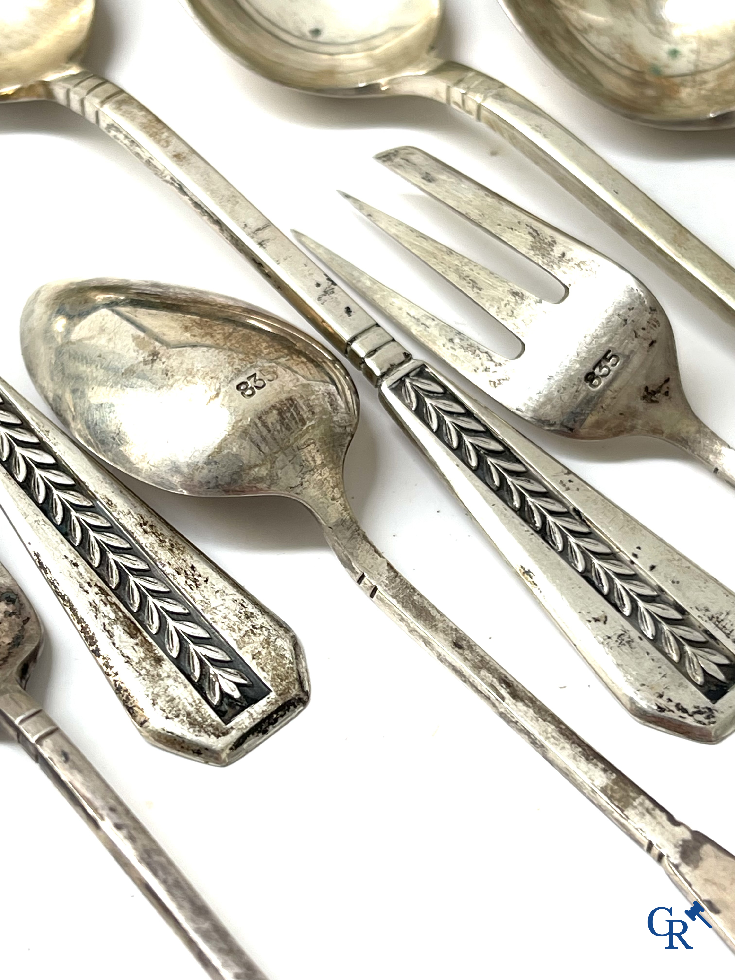 Silver. A lot with silver 835°/00 cutlery.