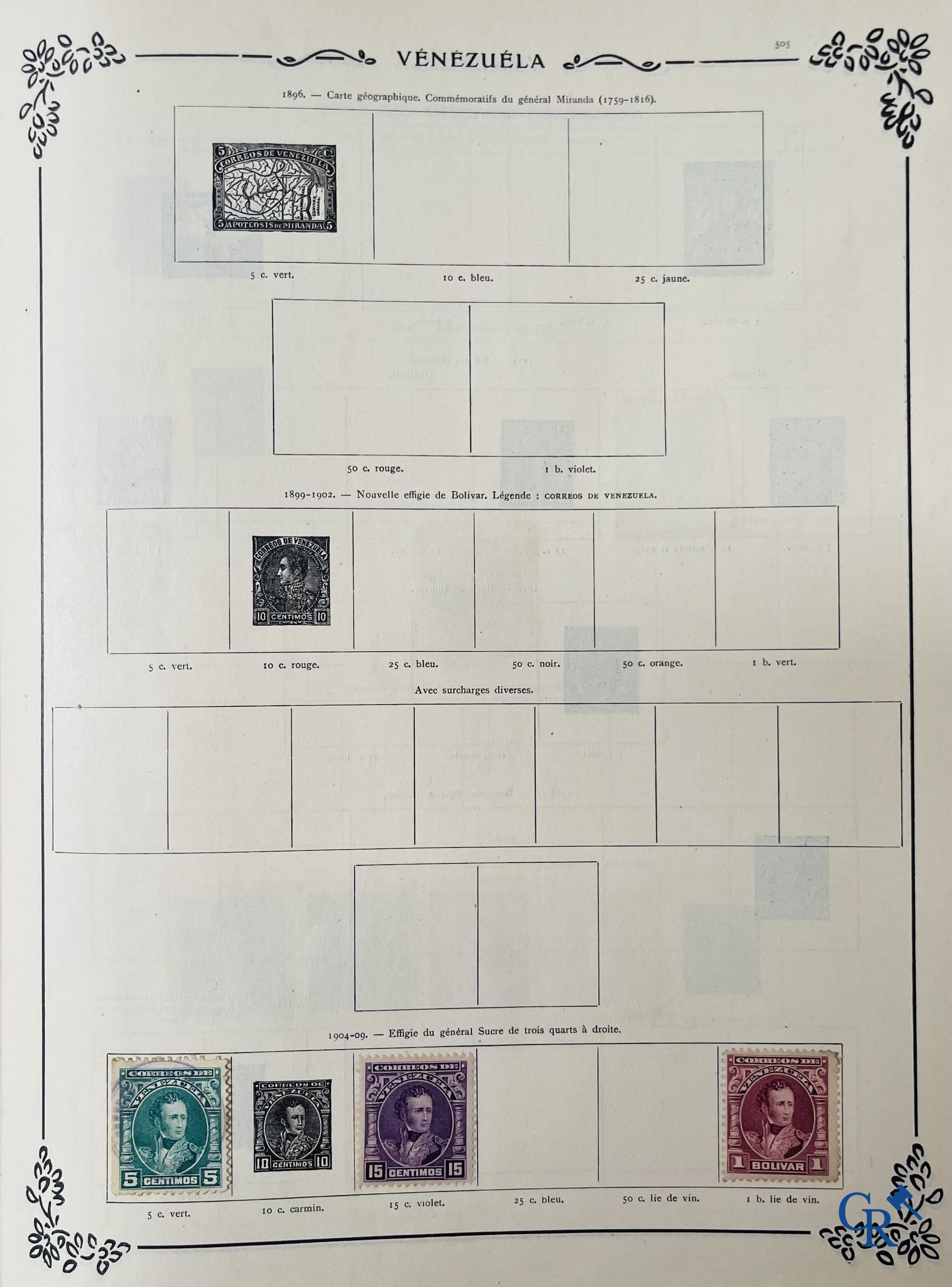 Philately. Yvert & Tellier. Album Historique & Géographique de Timbres-Poste des cinq Parties du Monde. 9ème Edition.
