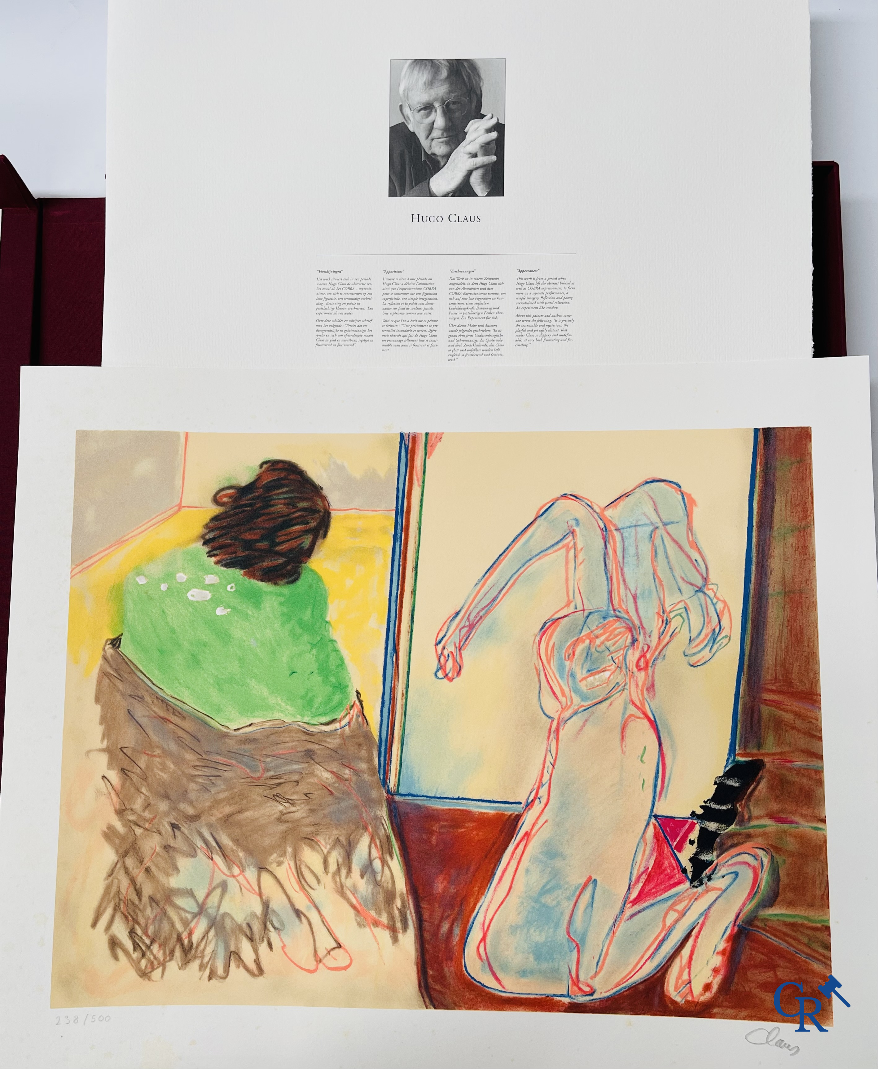 Flemish Art. Portfolio in canvas box with 10 lithographs. Signed and numbered 238/500.
