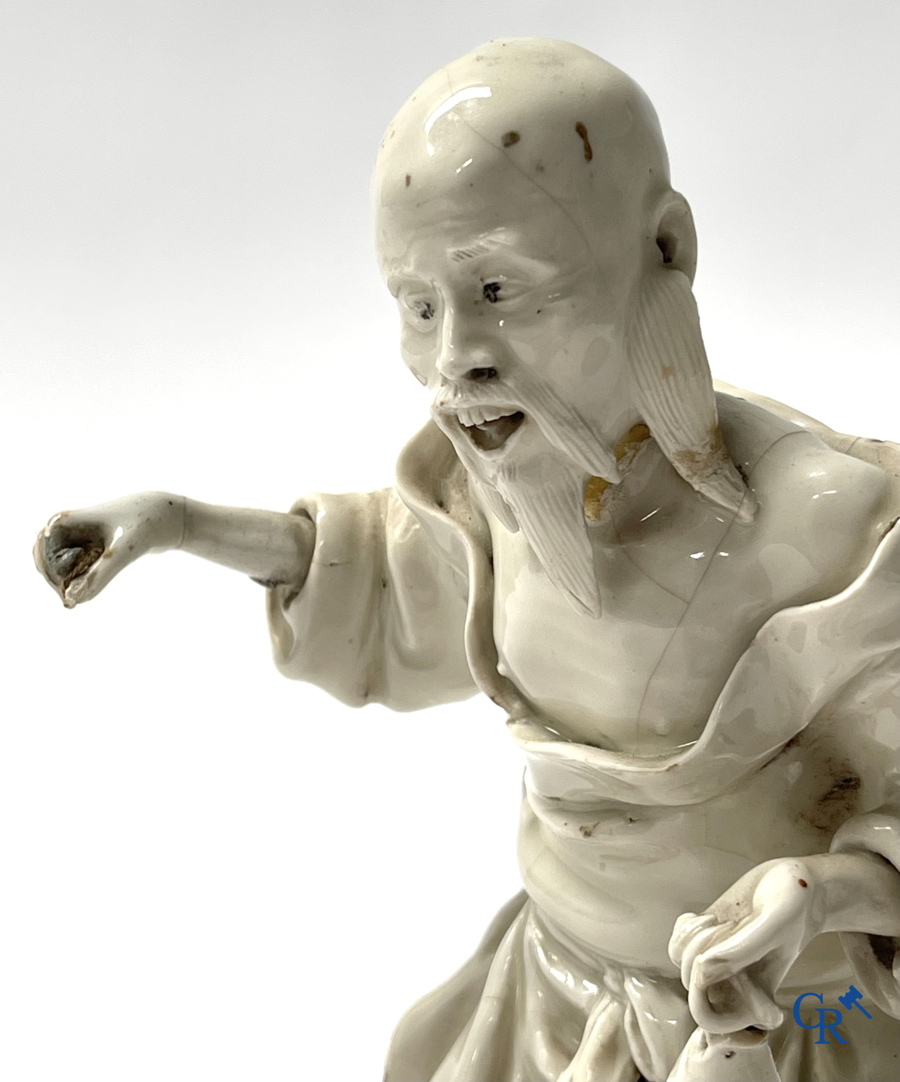 Asian Art. China. A group in blanc de Chine. 18th century.