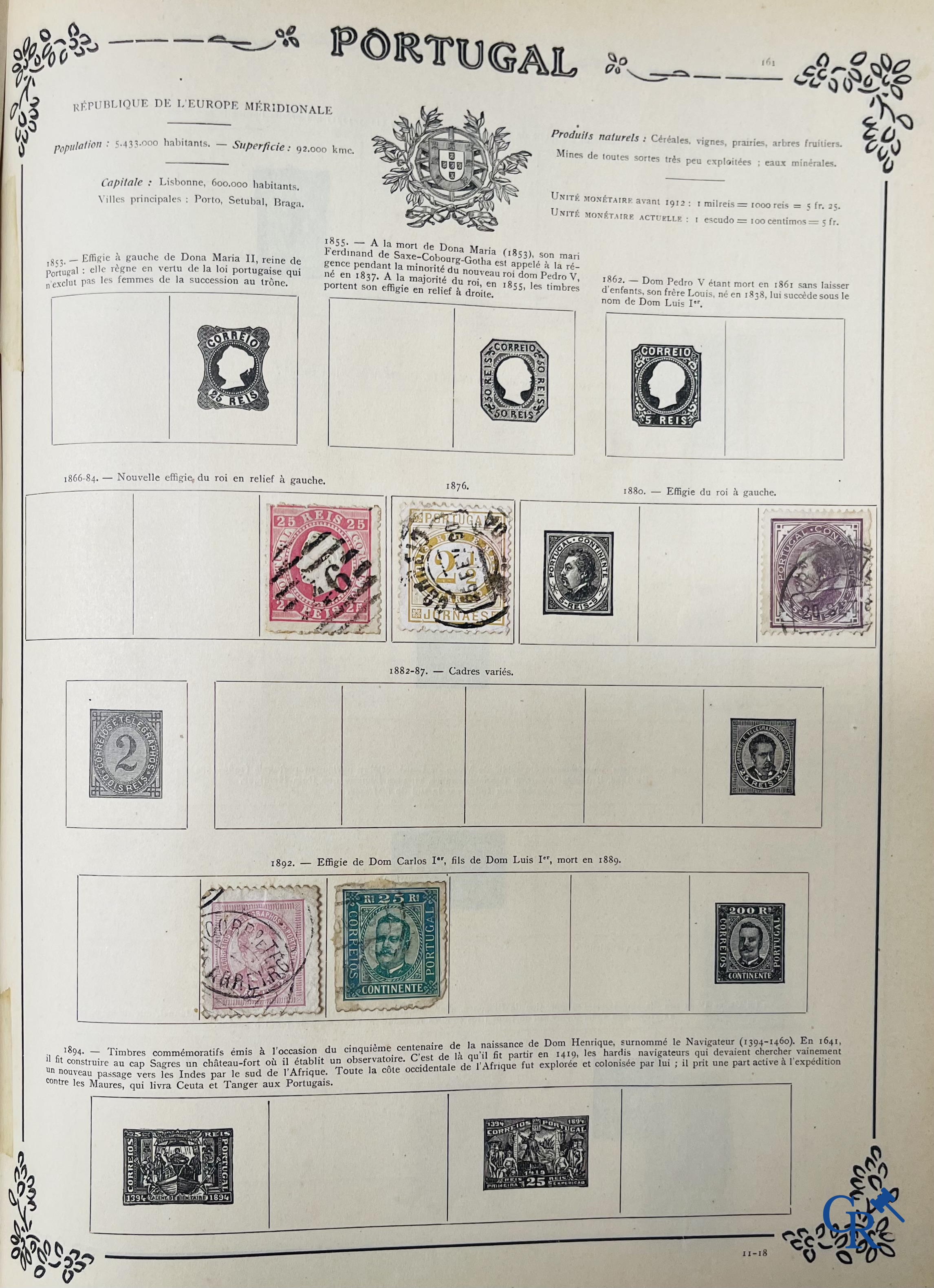 Philately. Yvert & Tellier. Album Historique & Géographique de Timbres-Poste des cinq Parties du Monde. 9ème Edition.