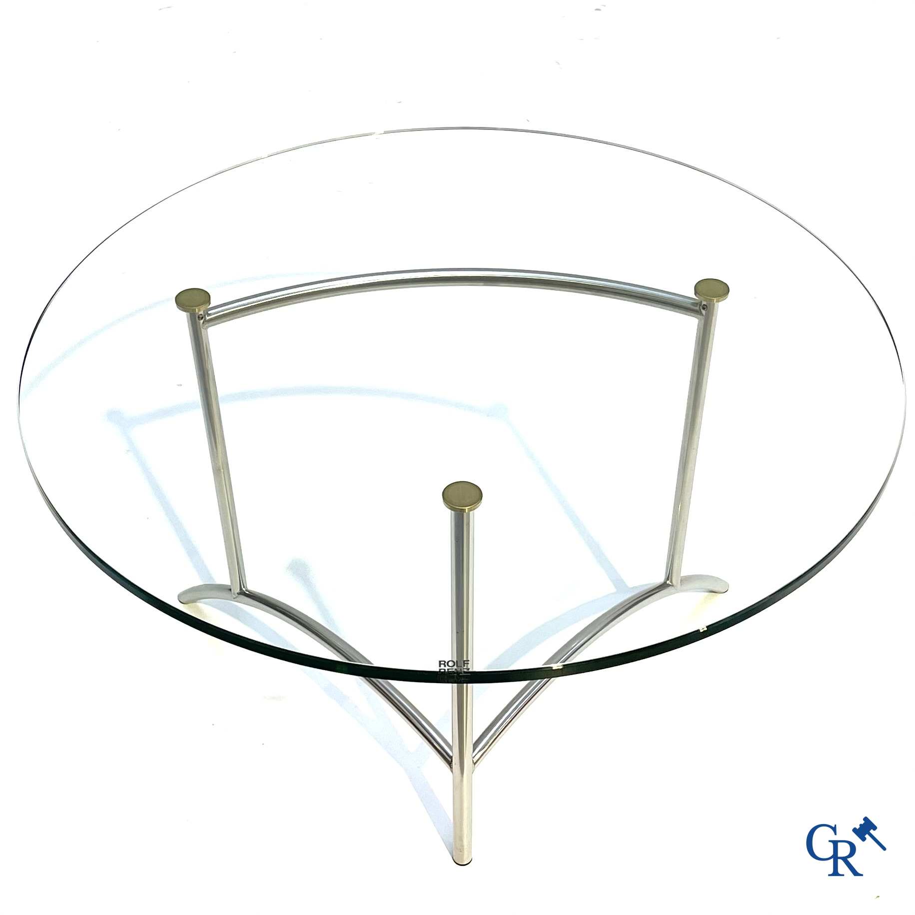 Rolf Benz. Design coffee table in glass and metal.