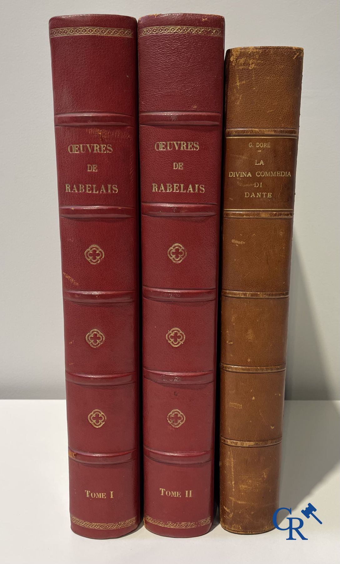 Boeken: Rabelais François, Werken van Rabelais, tekeningen door Gustave Doré. Dante Alighieri, La Divina Commedia.