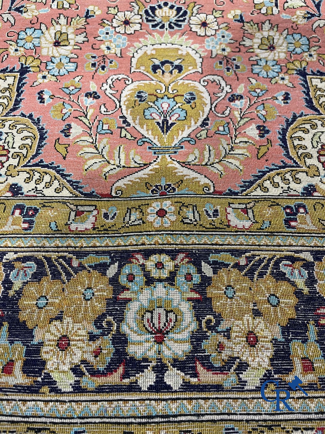 Oriental carpets: Ghoum. 2 Oriental carpets in silk.