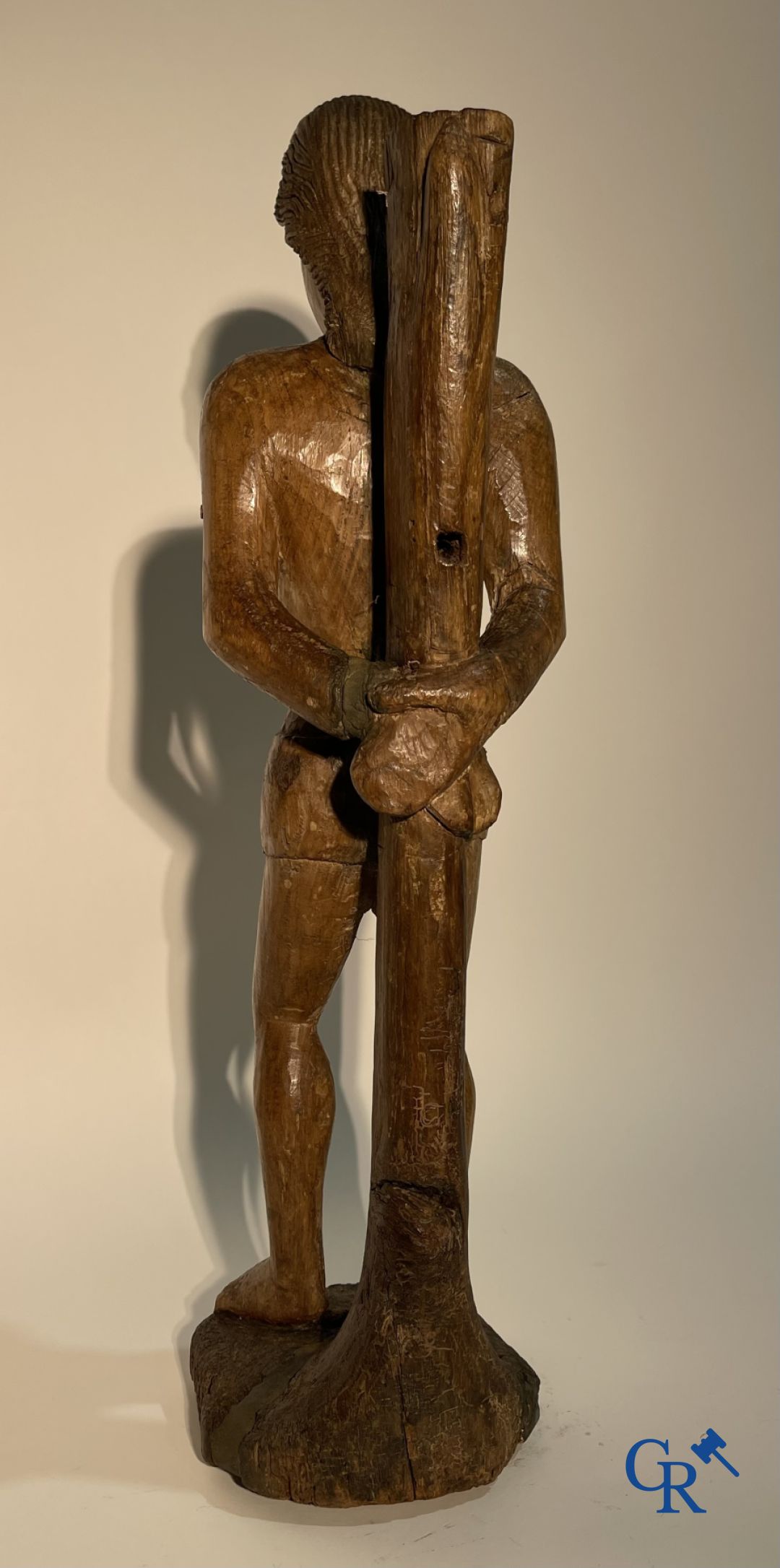 Wooden sculpture: Saint Sebastian 16th - 17th century.