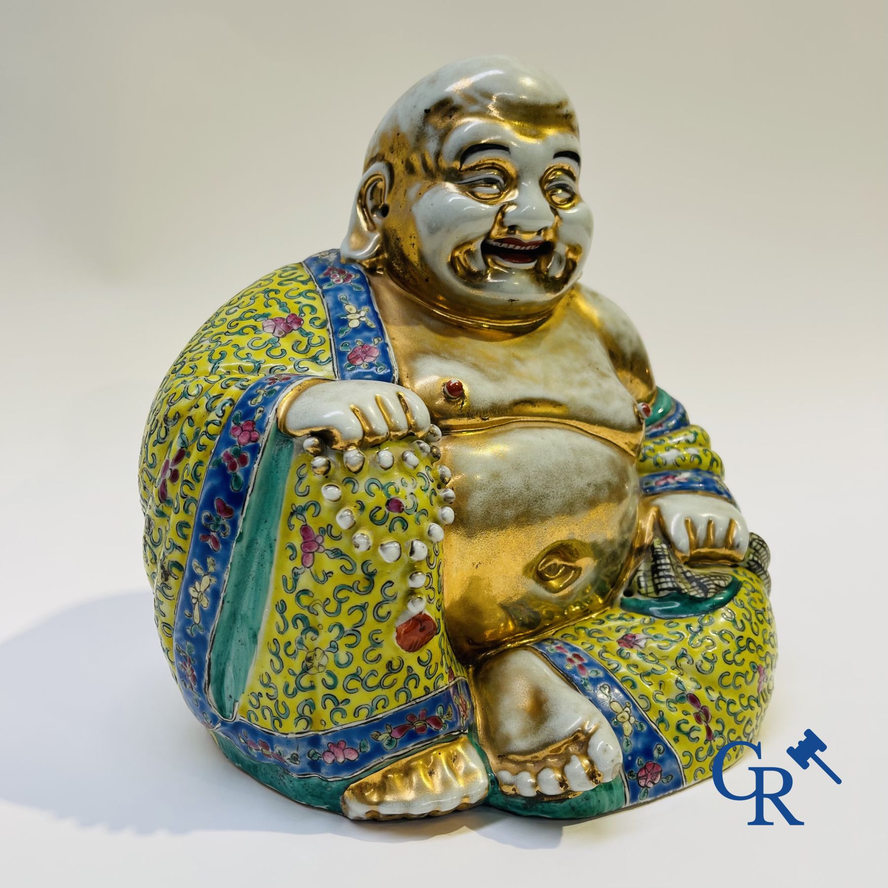 Porcelaine chinoise: Grand Bouddha rieur.