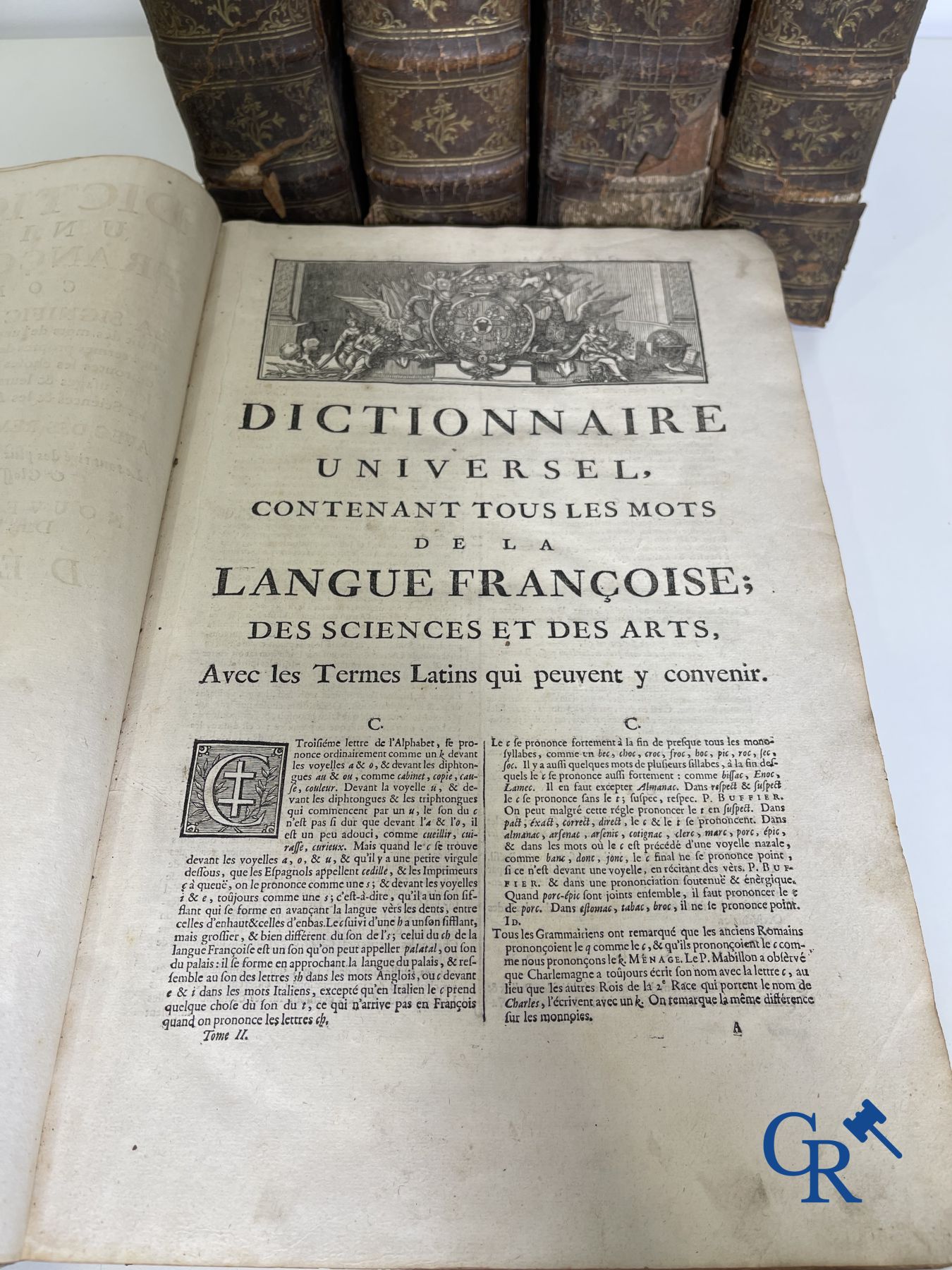 Oude boekdrukken: Dictionnaire de Trévoux, Pierre Antoine 1740.