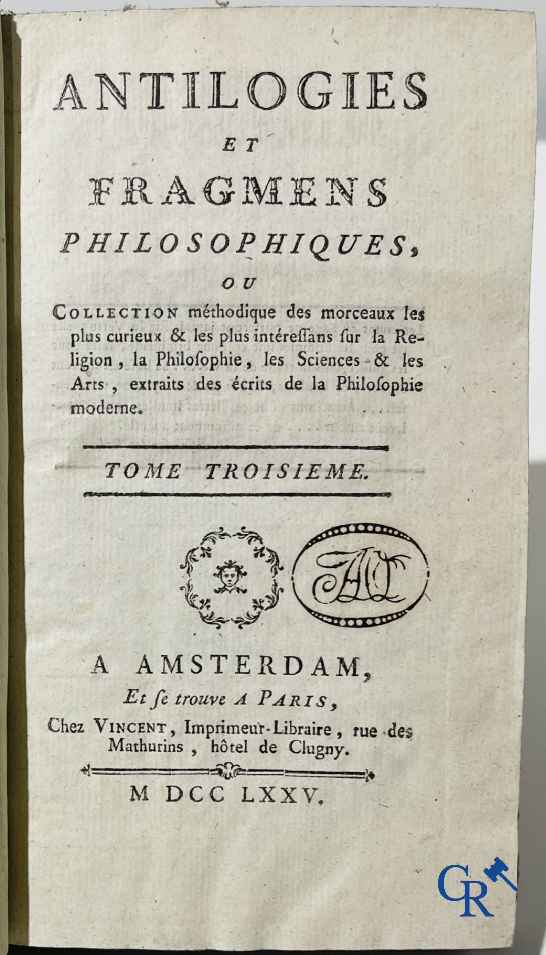 Early printed books: Abbé de Fontenay (4 volumes) 1774 and Les oeuvres de monsieur de Crébillon (3 volumes) 1754.