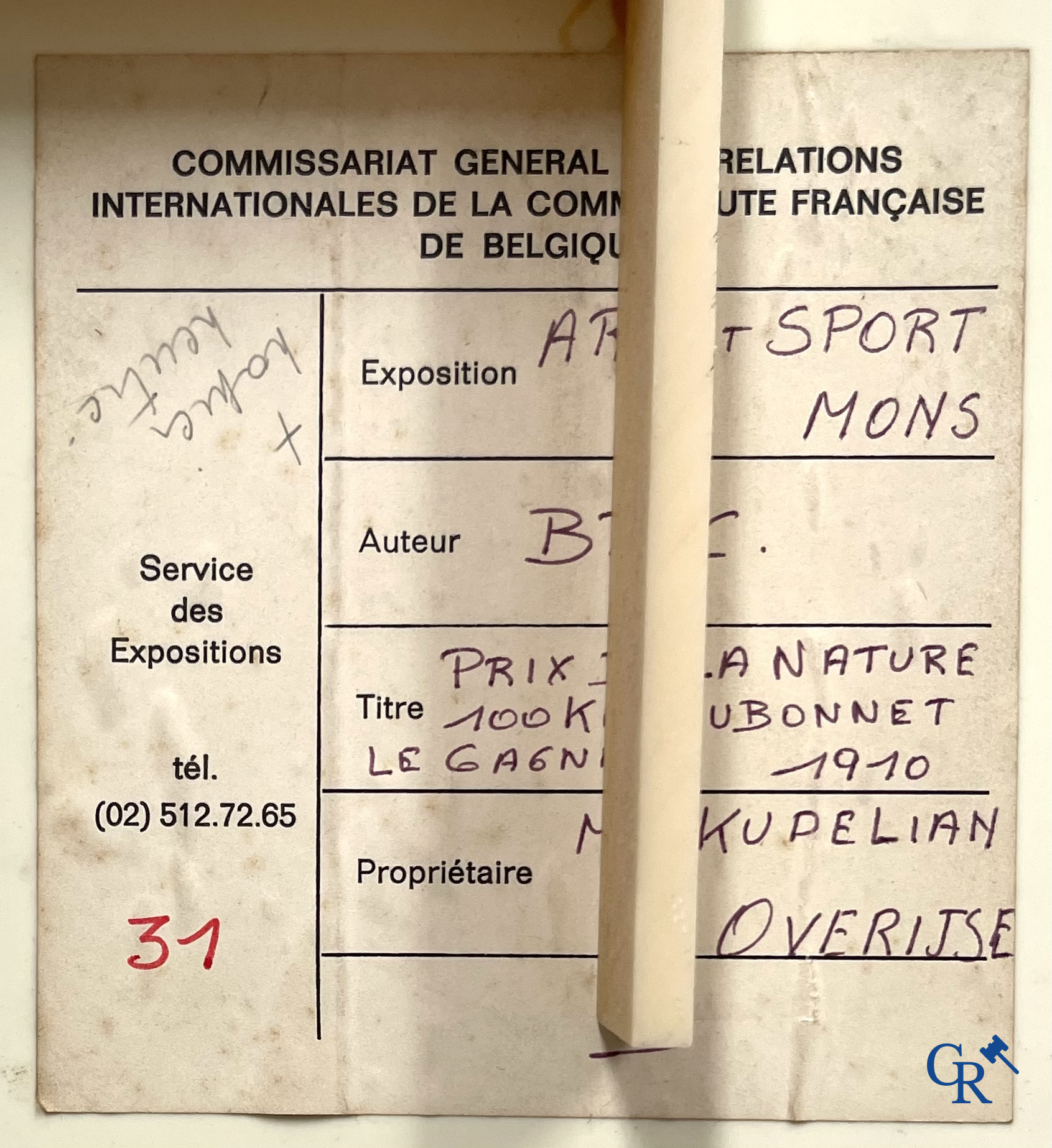 Georges Geo-Bric, Kleuren lithografie. Emile Dubonnet, le gagnant sur monoplan Tellier. Mabileau Paris 1910.