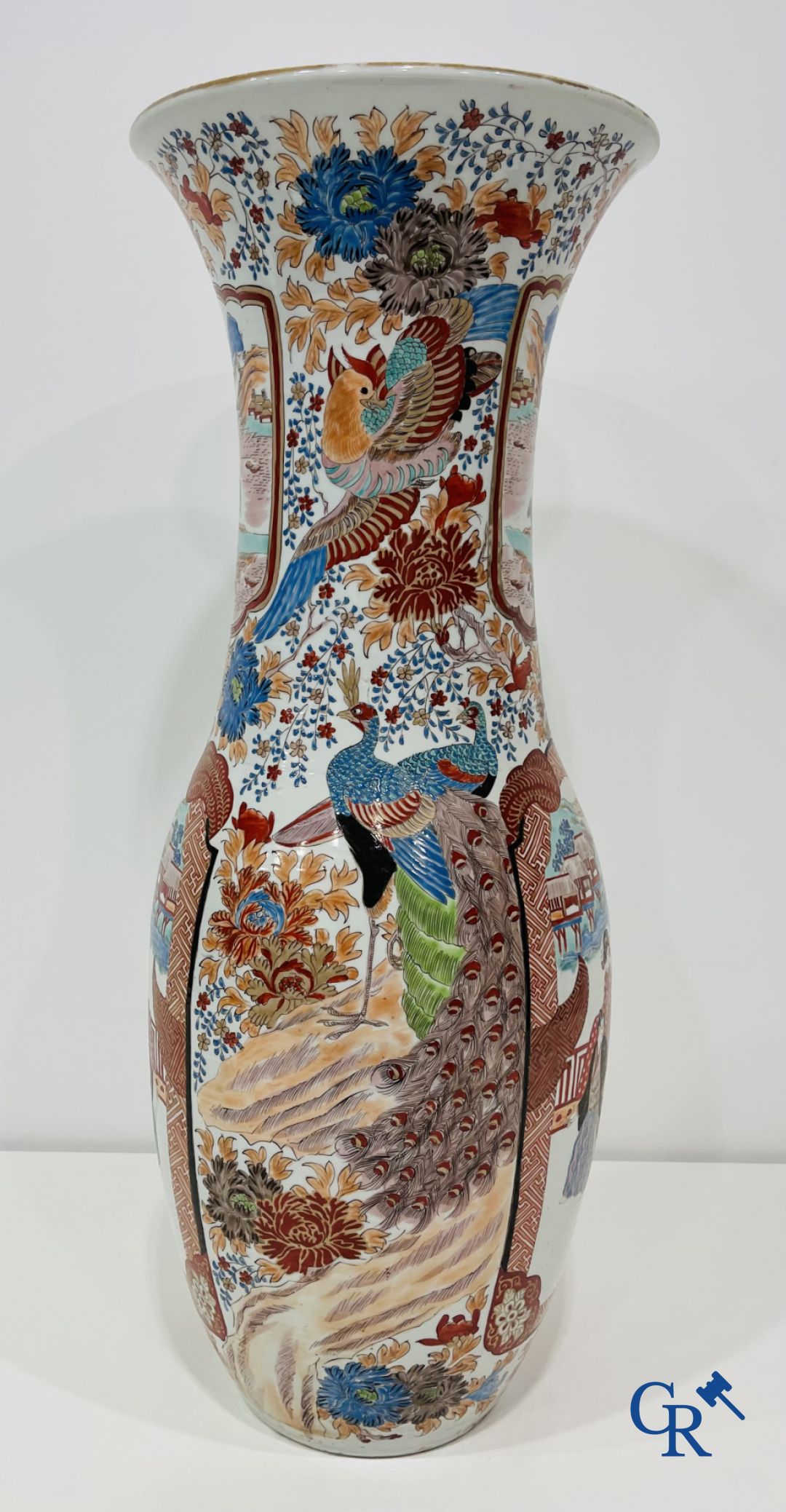 Asian Art: A large Japanese porcelain vase.