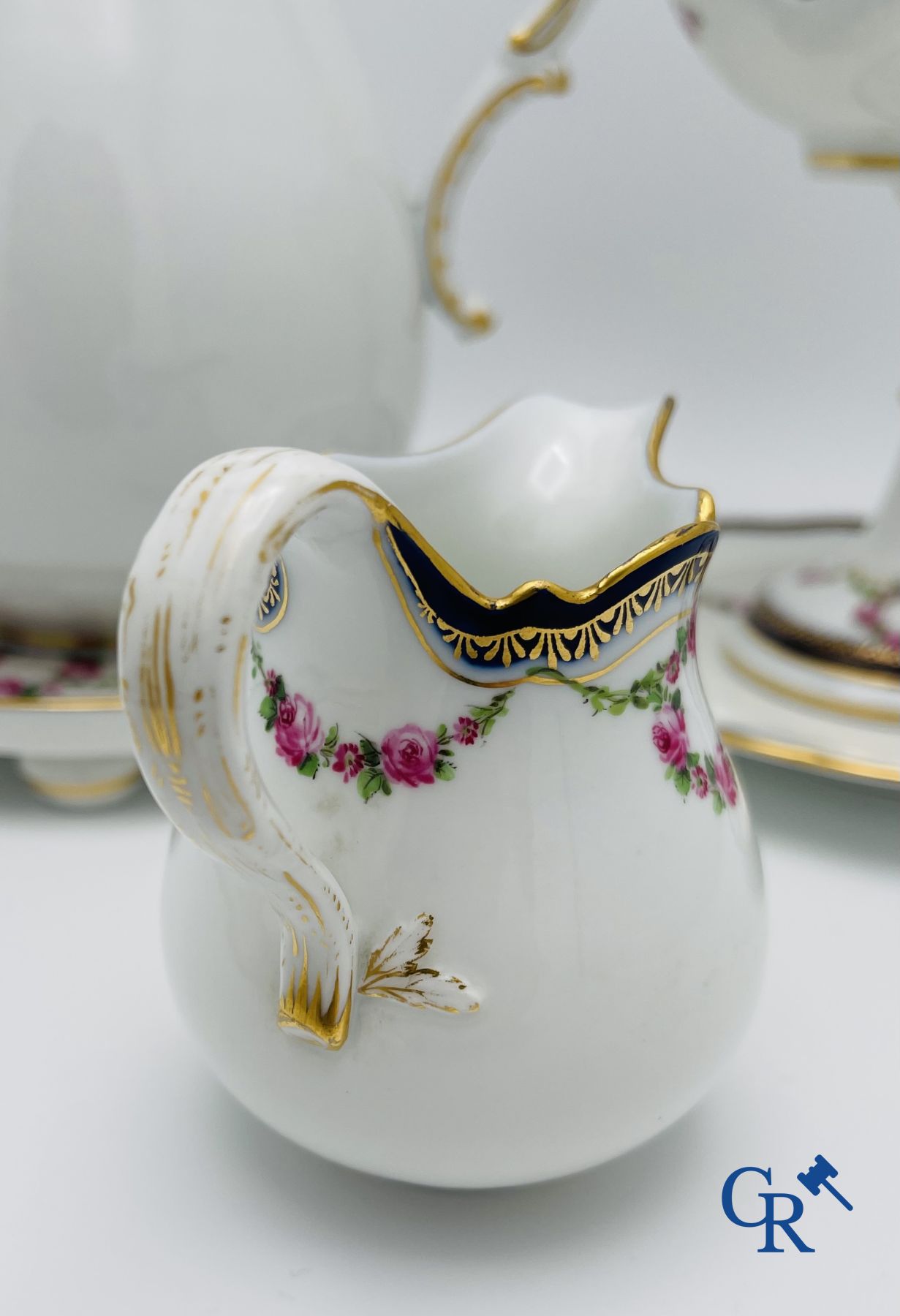 Meissen: tête à tête style LXVI en porcelaine de Meissen.