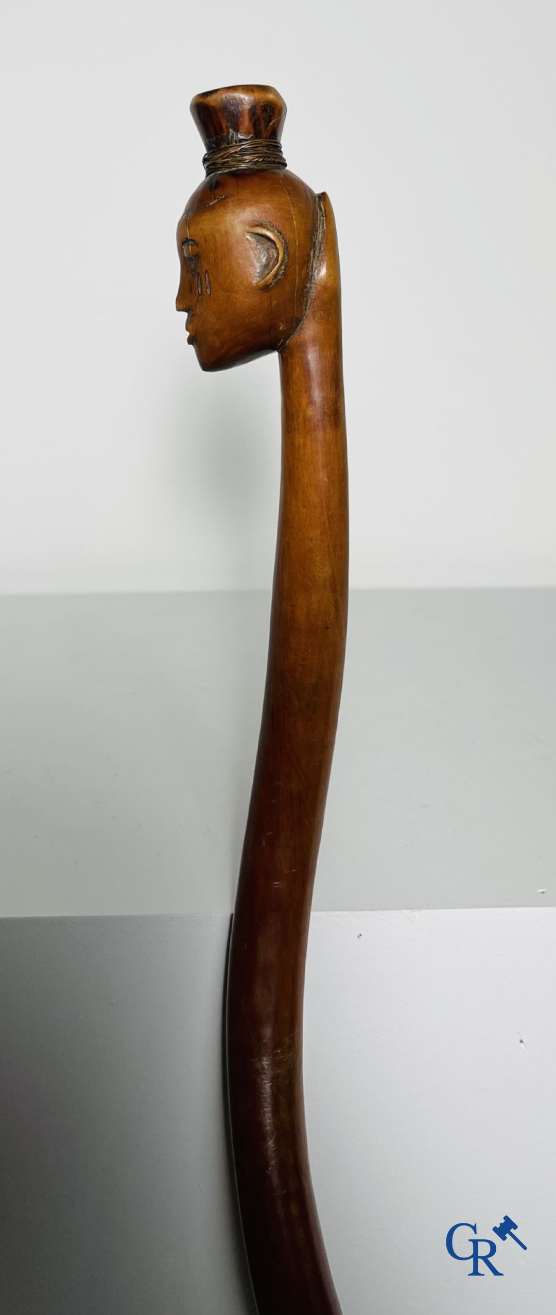 African art: A sculpted wooden staff.