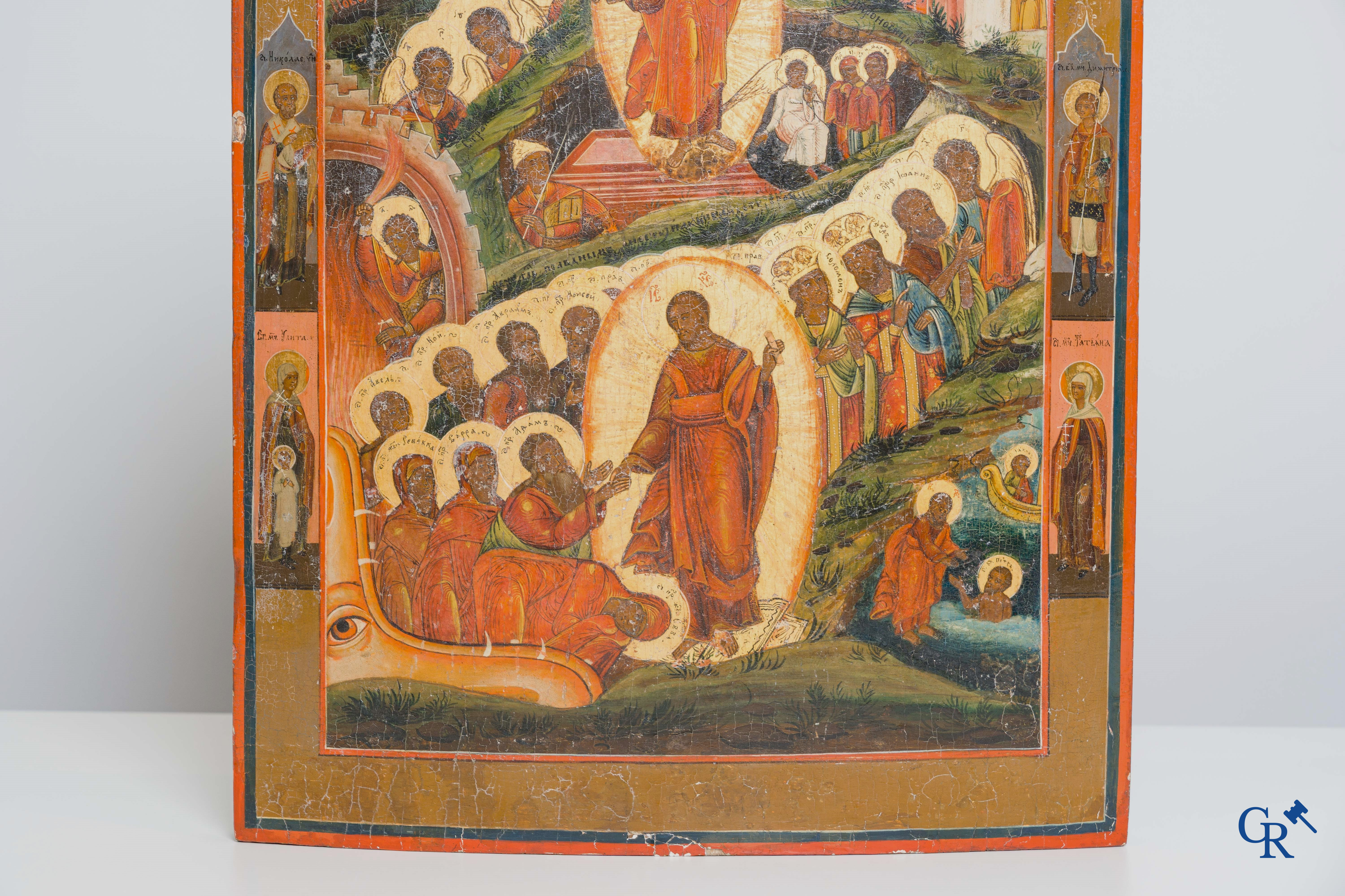 Russian work: Big Russian icon, 19th century.