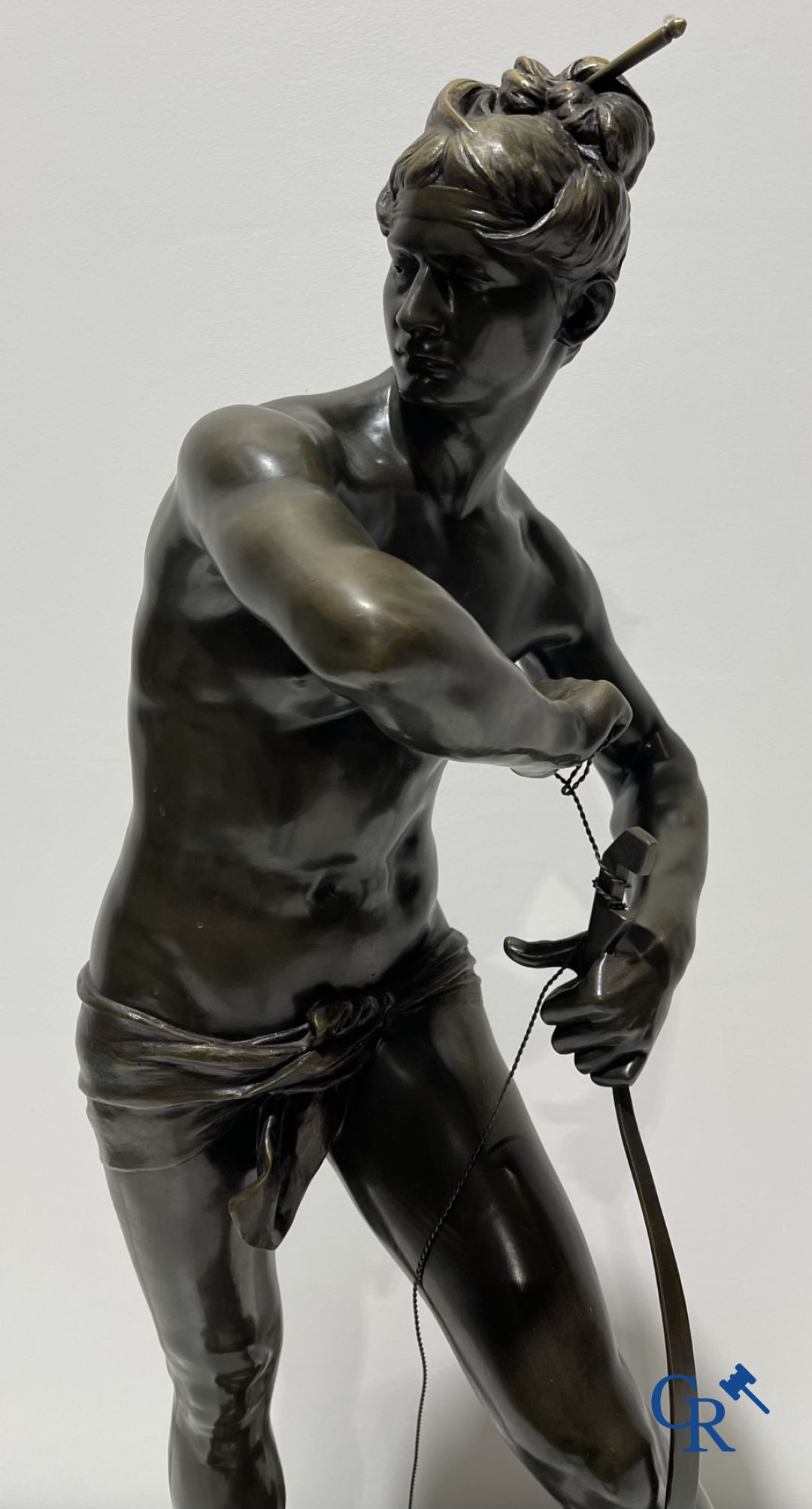 Henri Peinte (1845-1912) "Sarpedon" Groot bronzen beeld. Gesigneerd H. Peinte. Gieterij Siot Decauville fondeur Paris.