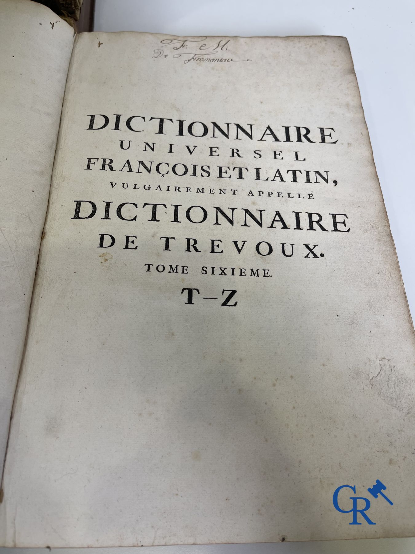 Livres anciens: Dictionnaire de Trévoux, Pierre Antoine 1740.