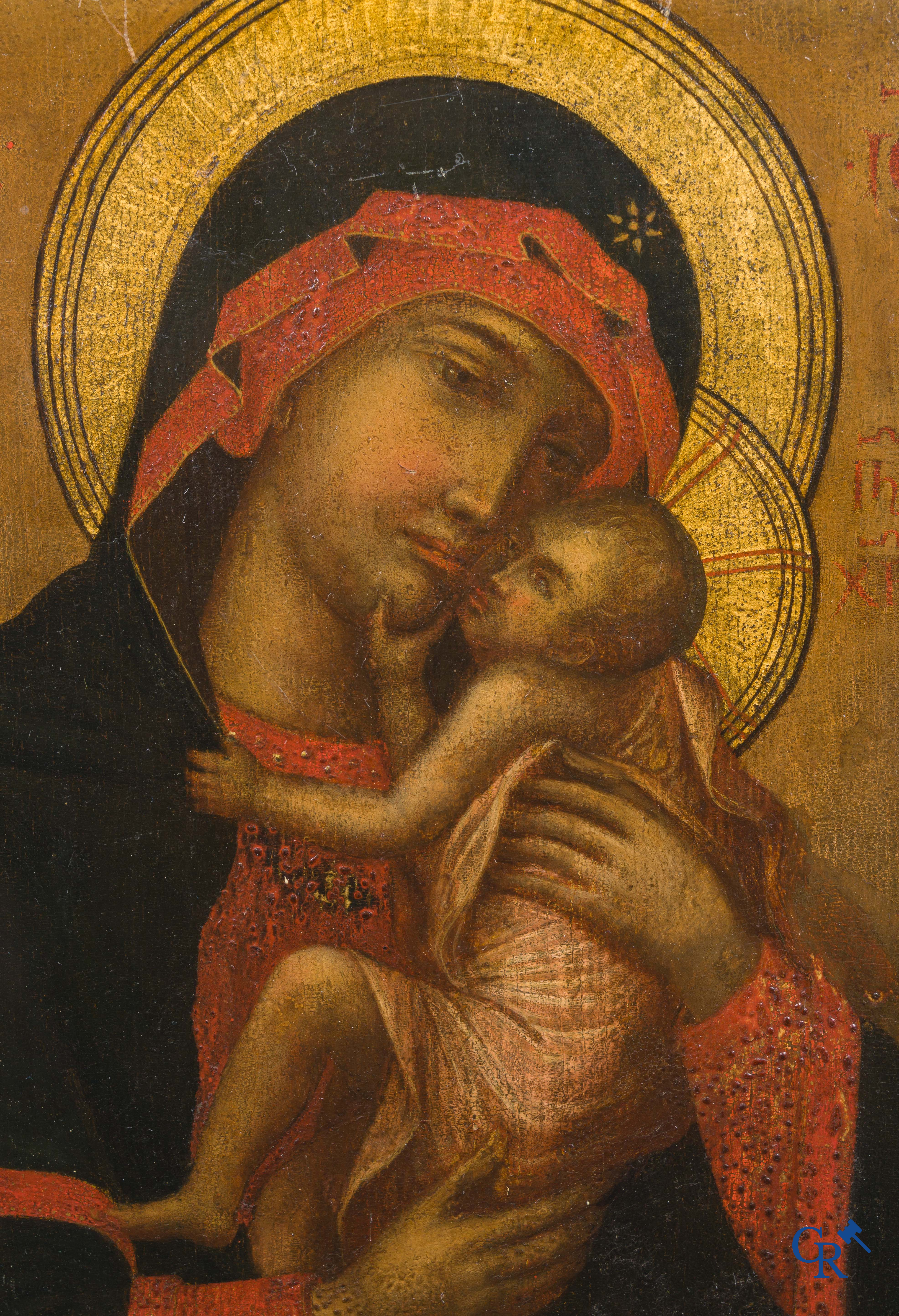 Icoon, Onze Lieve Vrouw van Vladimir. Tempera op paneel. XVIe - XVIIe eeuw.