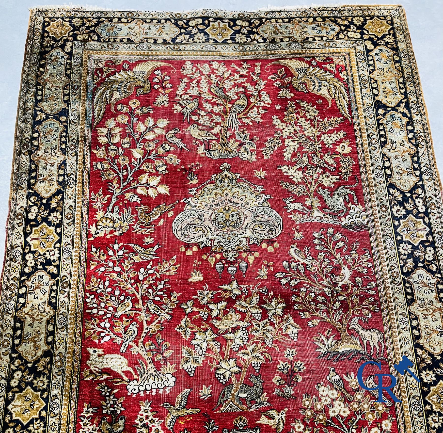 Oriental carpets: Ghoum. 2 Oriental carpets in silk.