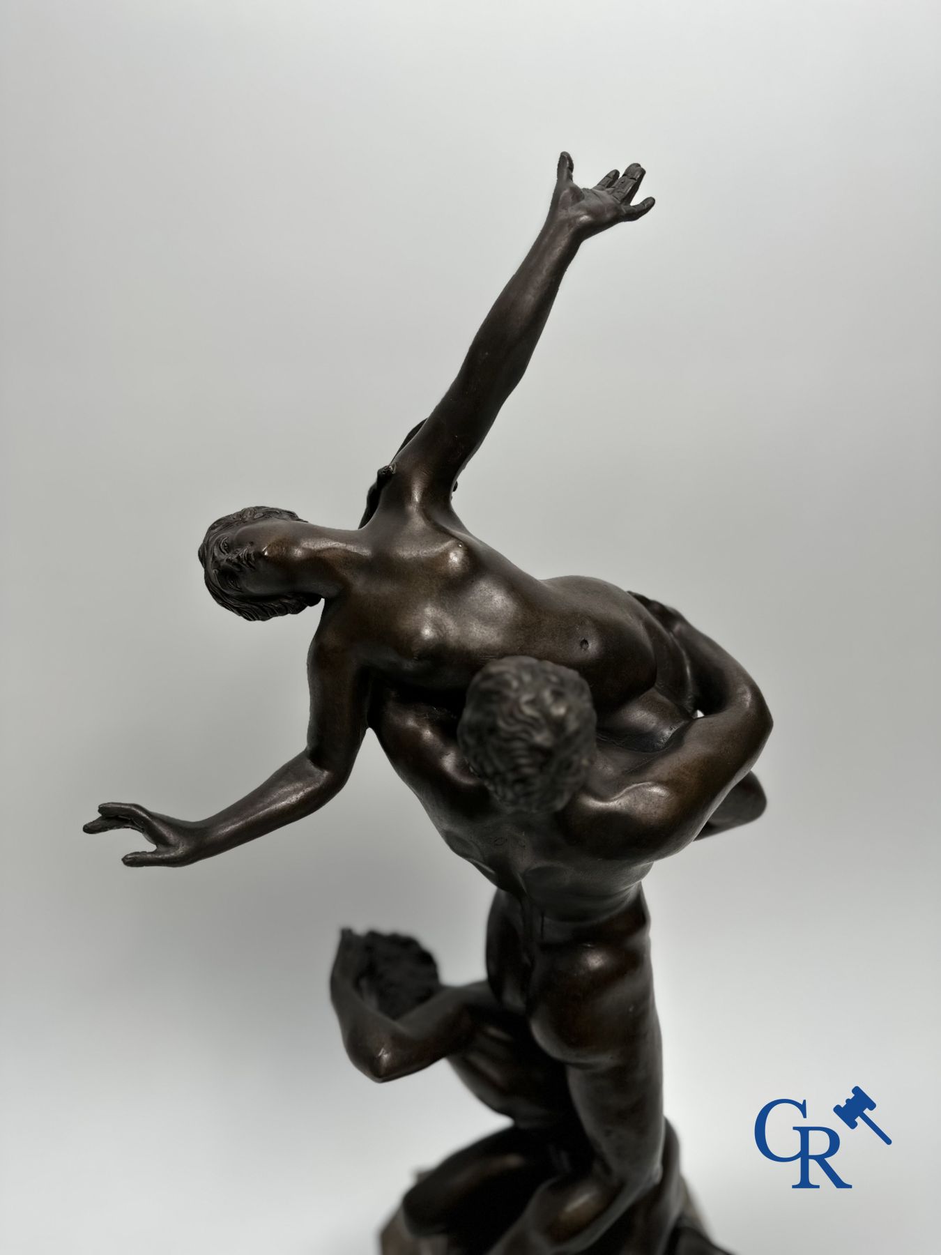 Statue en bronze de l'Enlèvement des Sabines d'après Giambologna. 20ème.