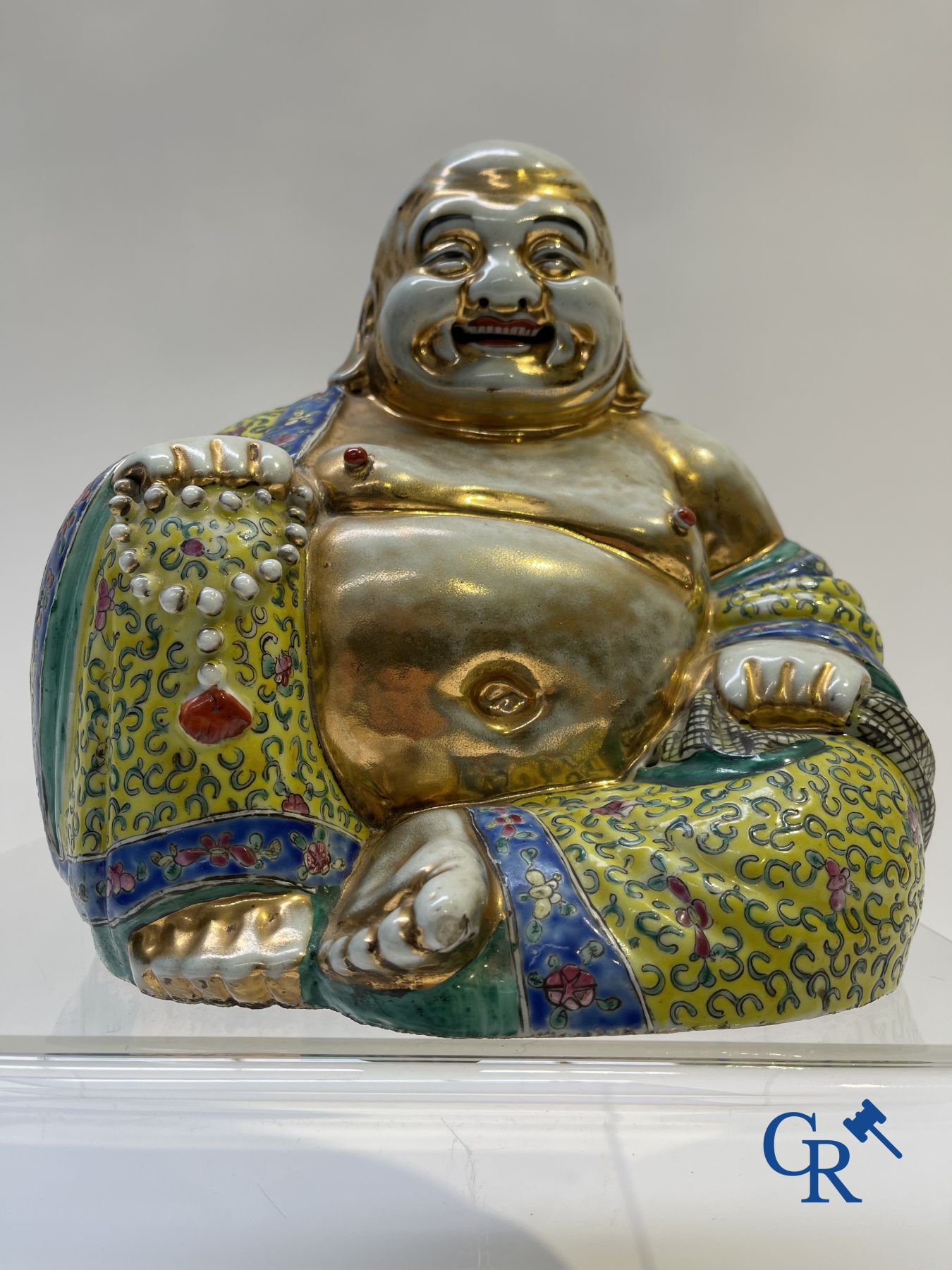 Porcelaine chinoise: Grand Bouddha rieur.