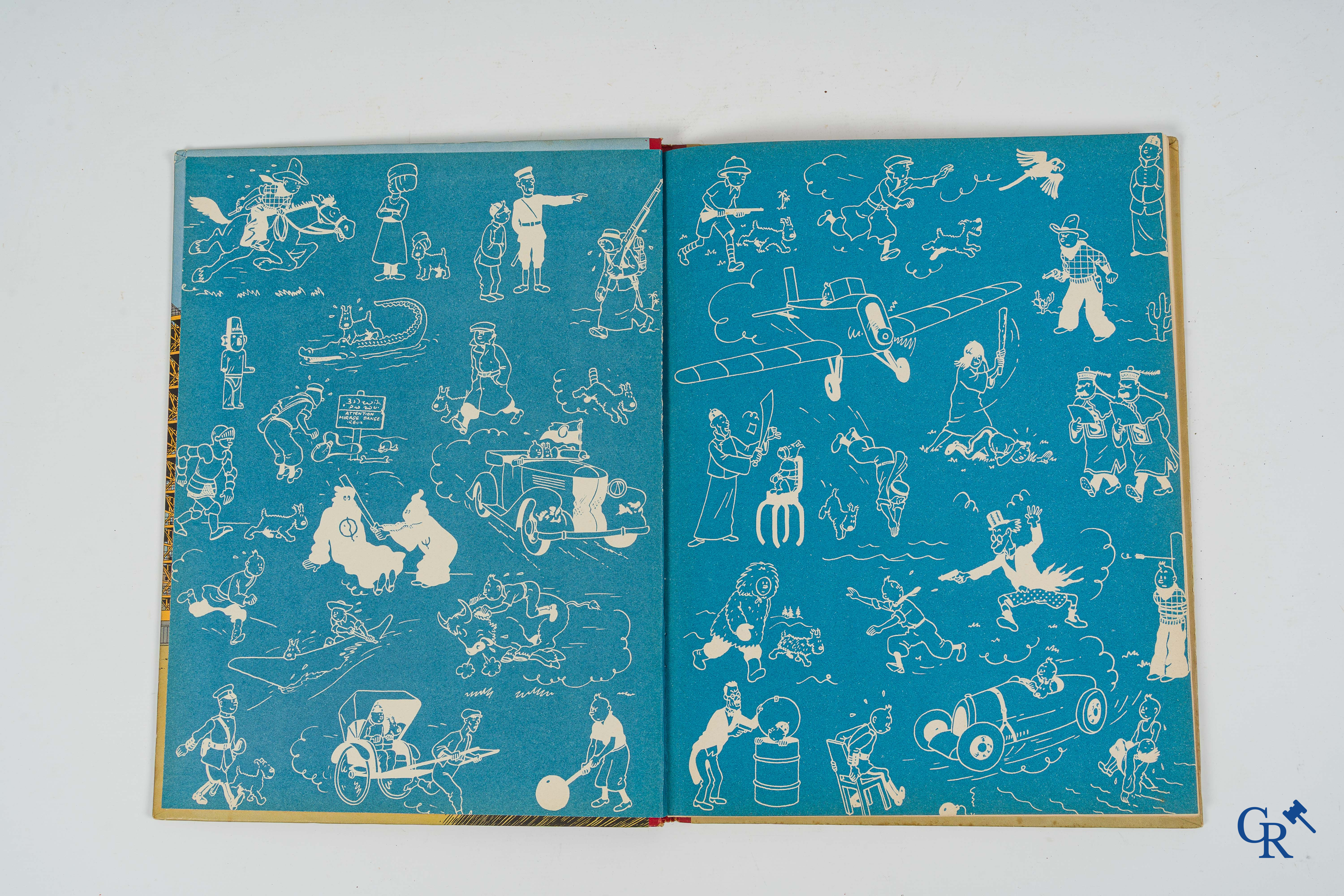 Hergé. Kuifje. Les aventures de Tintin. 2 stripverhalen. "Objectif Lune" en "Les Cigares du Pharaon". Casterman.