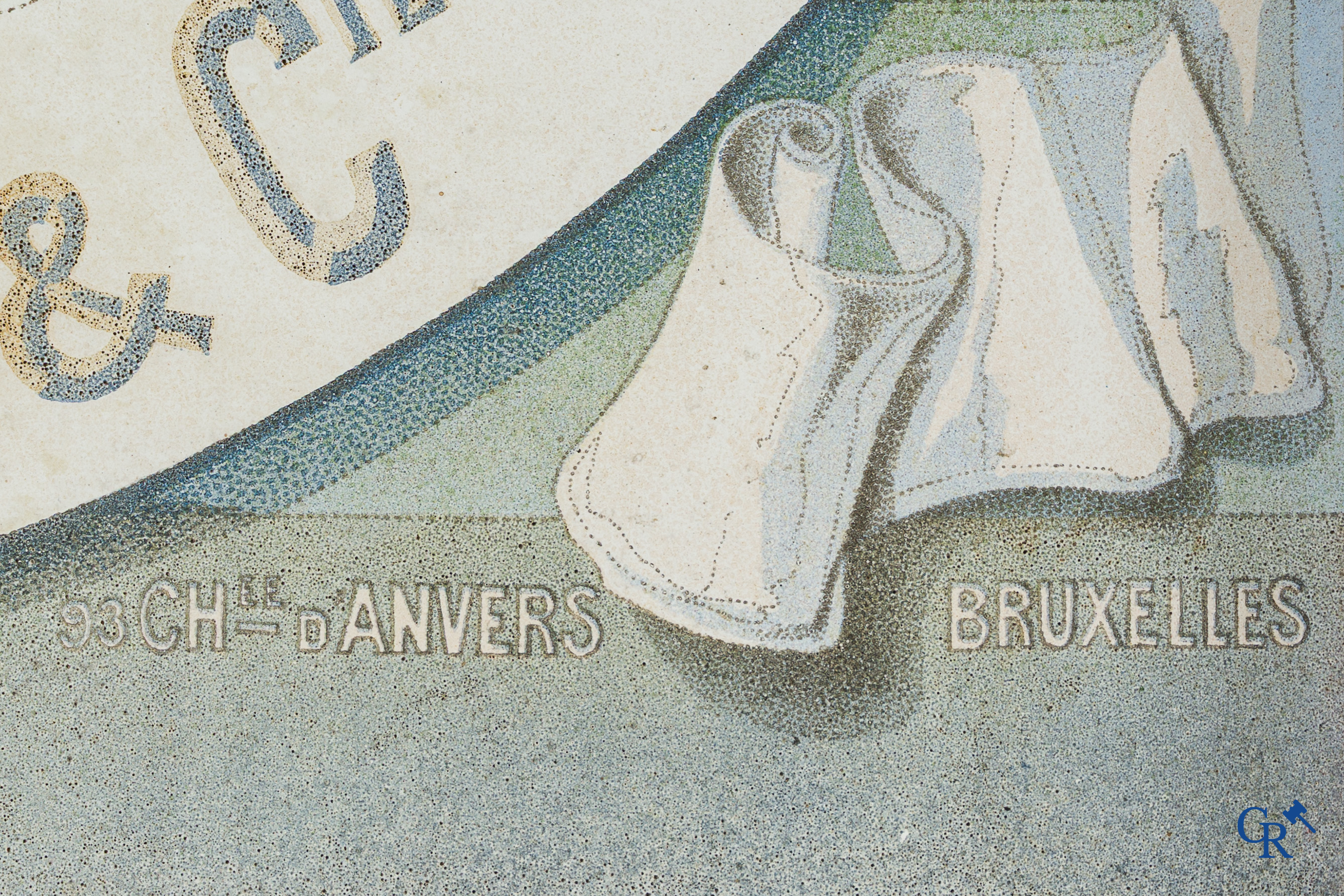 Delhaize Frères & Cie. "Au Bon Marché". Emaille reclamebord. Emaillerie Henrijean Bruxelles. Circa 1900.