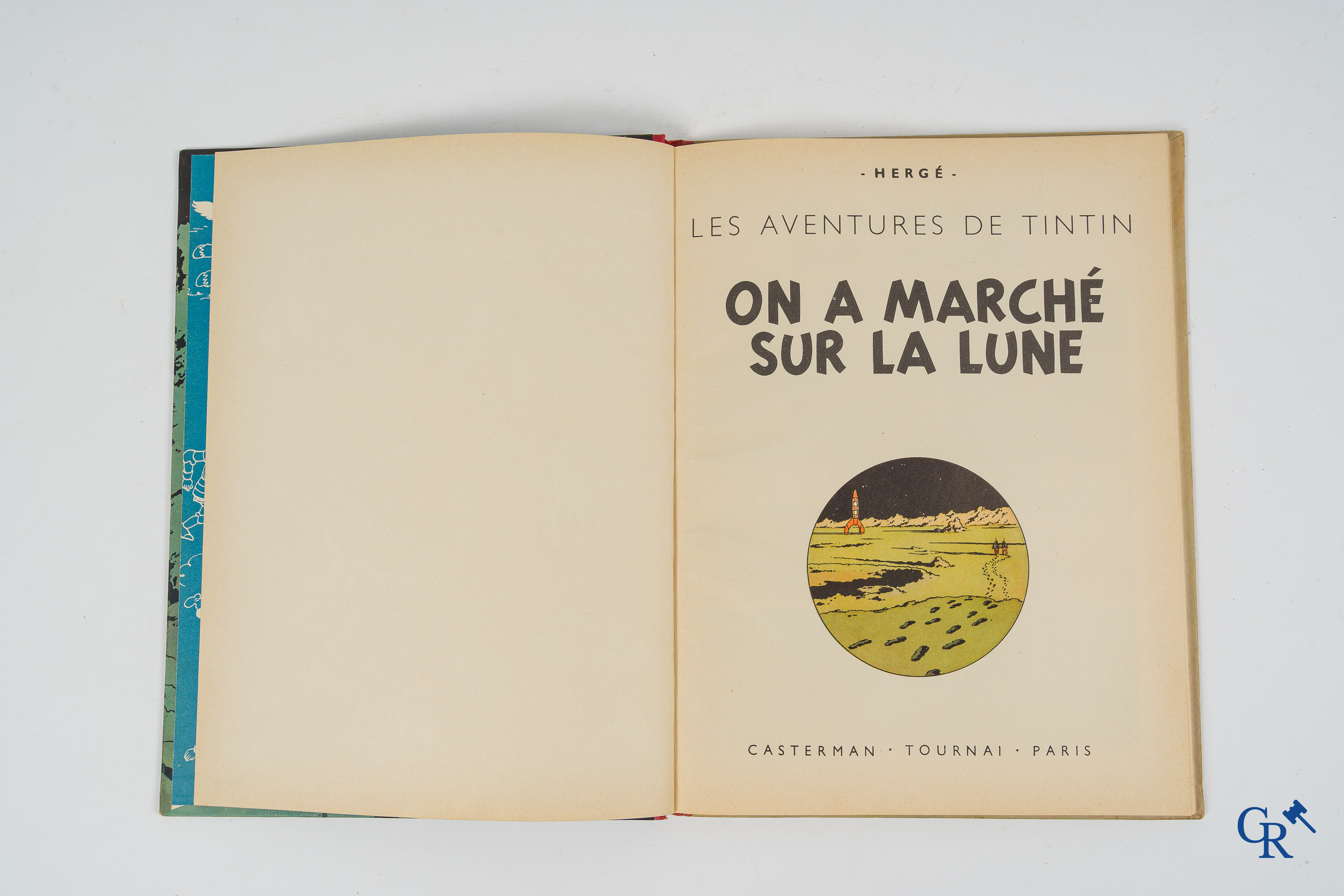 Hergé. Les aventures de Tintin. Kuifje, 2 stripverhalen. "Coke en stock" en "On a marché sur la lune". Casterman.