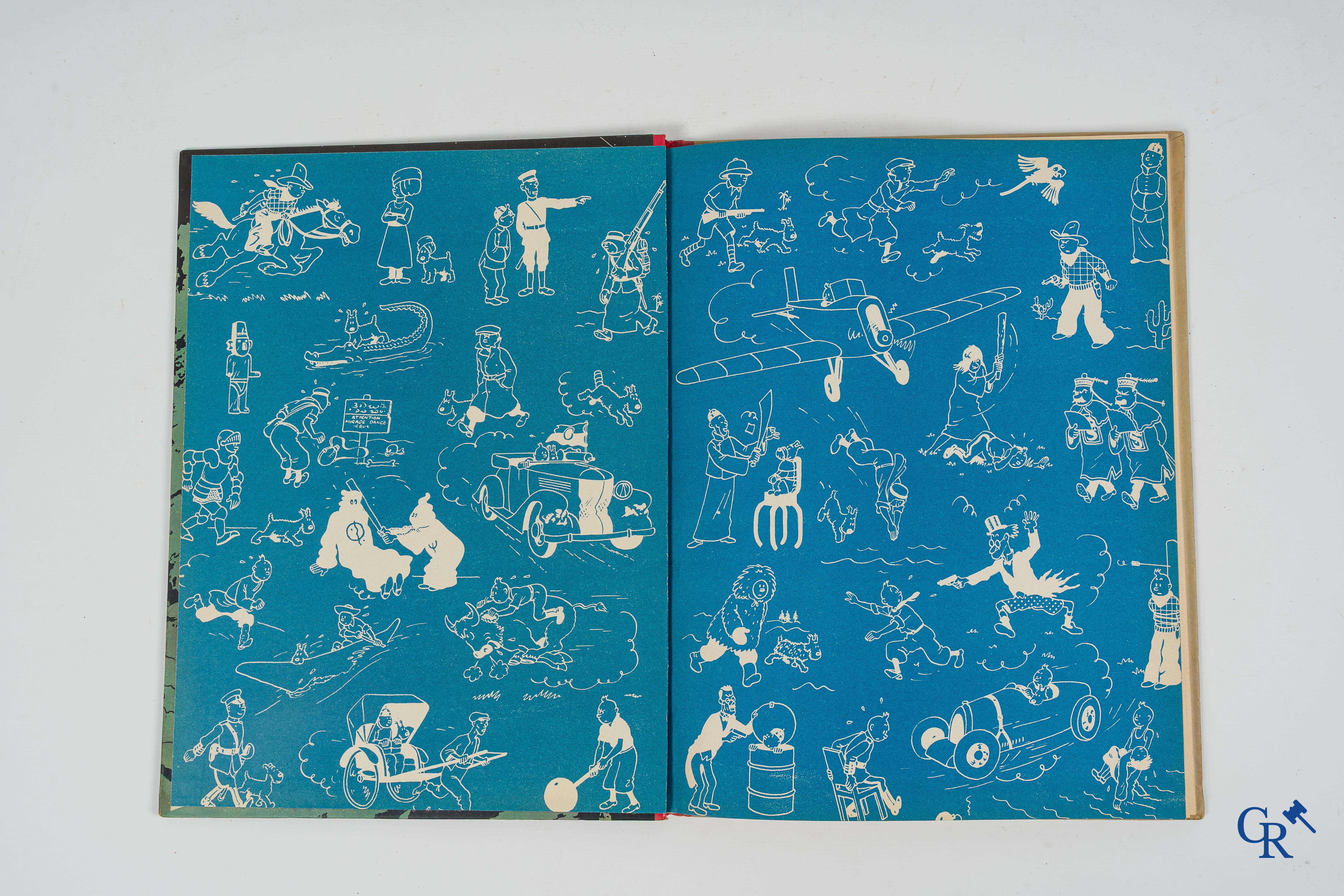 Hergé. Les aventures de Tintin. Kuifje, 2 stripverhalen. "Coke en stock" en "On a marché sur la lune". Casterman.