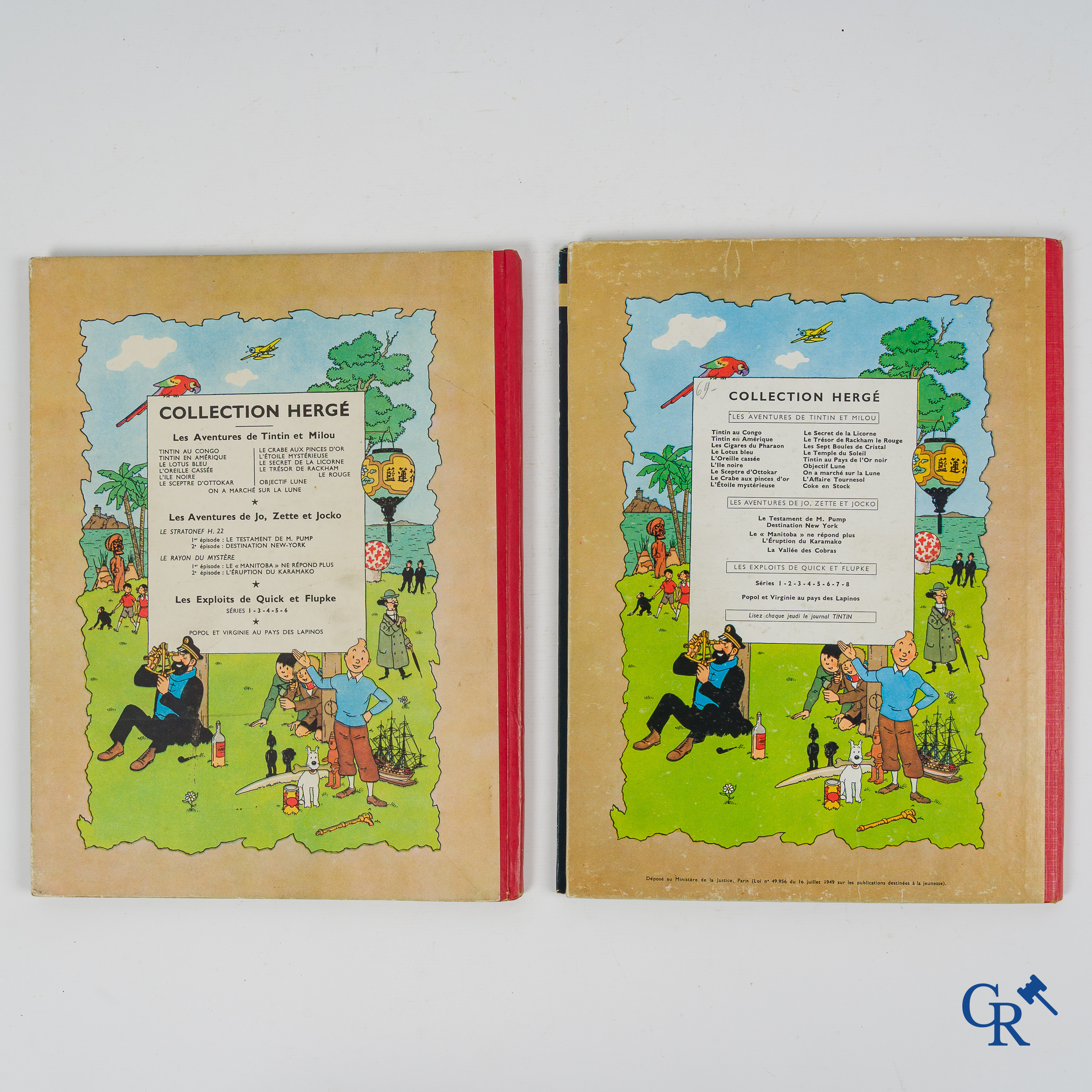 Hergé. Les aventures de Tintin. Kuifje, 2 stripverhalen. "Coke en stock" en "On a marché sur la lune". Casterman.