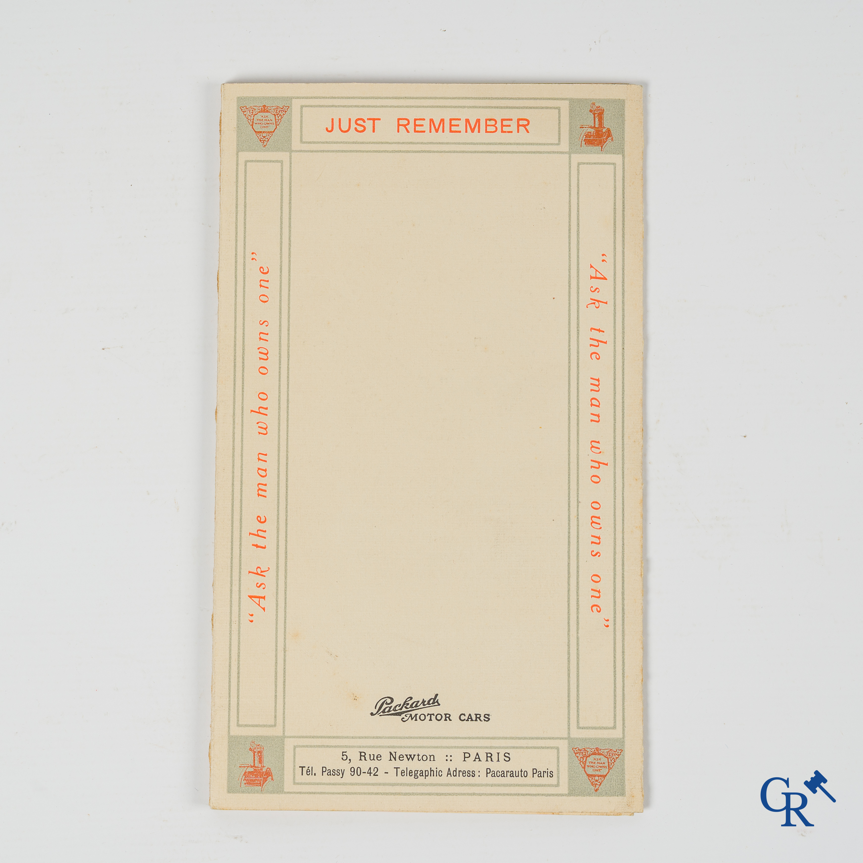 Automobilia. Packard. Luxe opvouwbare publiciteitsfolder voor Packard Motor Cars, model 1914.