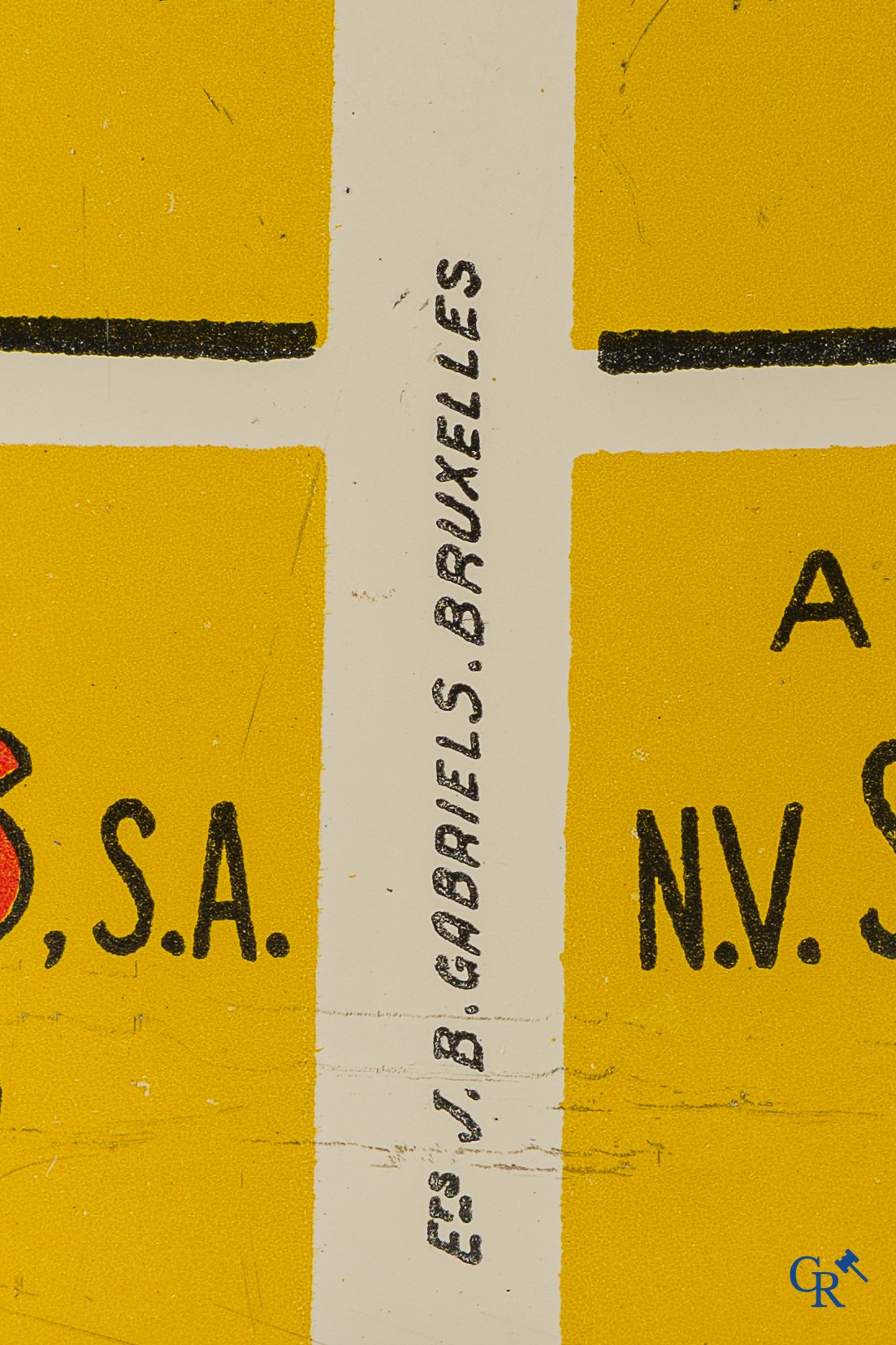 Elektrion, conisch olieblik 1 Liter. Société des Huiles De Cavel & Roegiers S.A. Gand. Ets. J.B. Gabriels Bruxelles.
