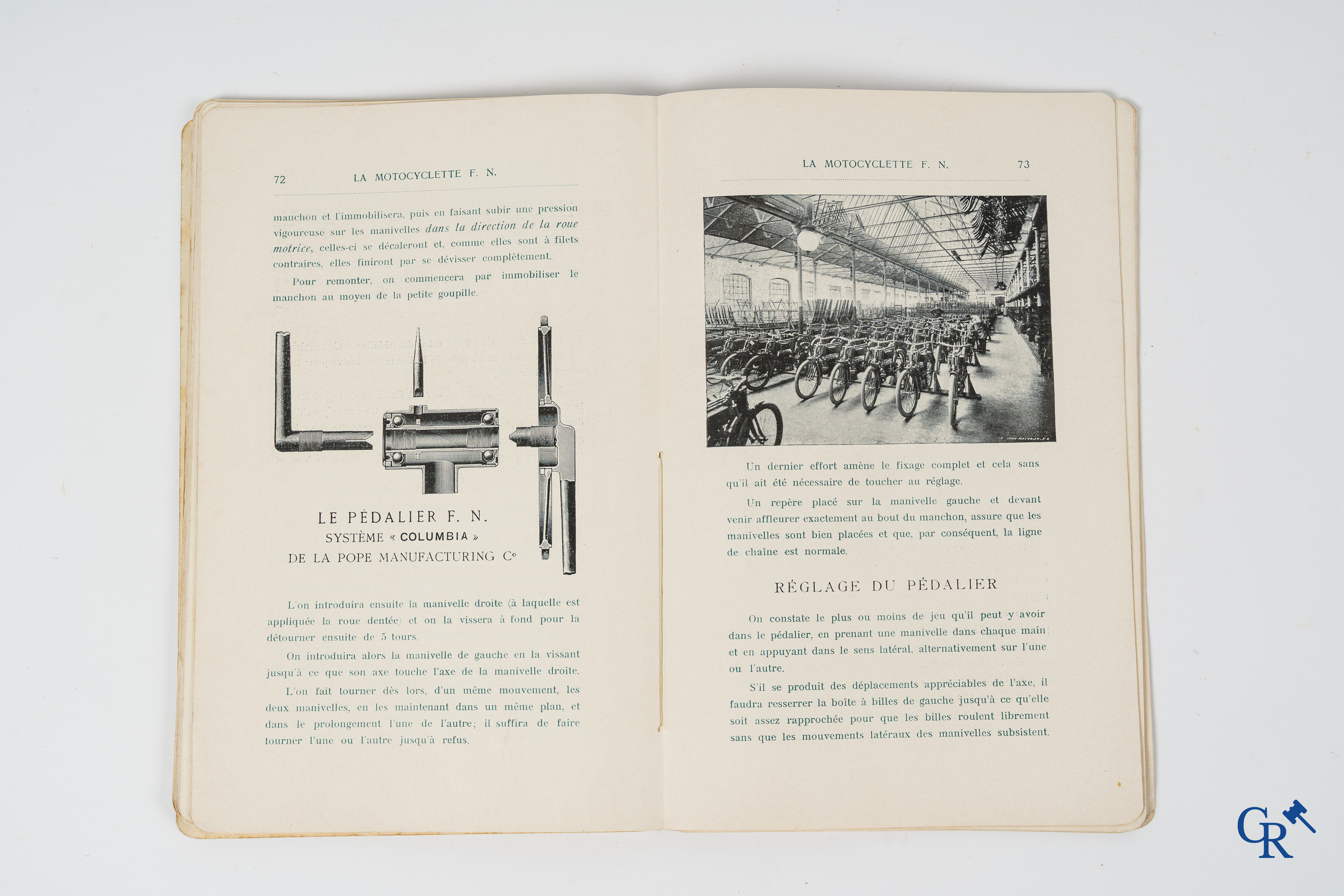FN. Fabrique Nationale, Herstal-Luik. Originele onderhoudsboek voor de 4 cylinder motorfiets F.N., model 1907.