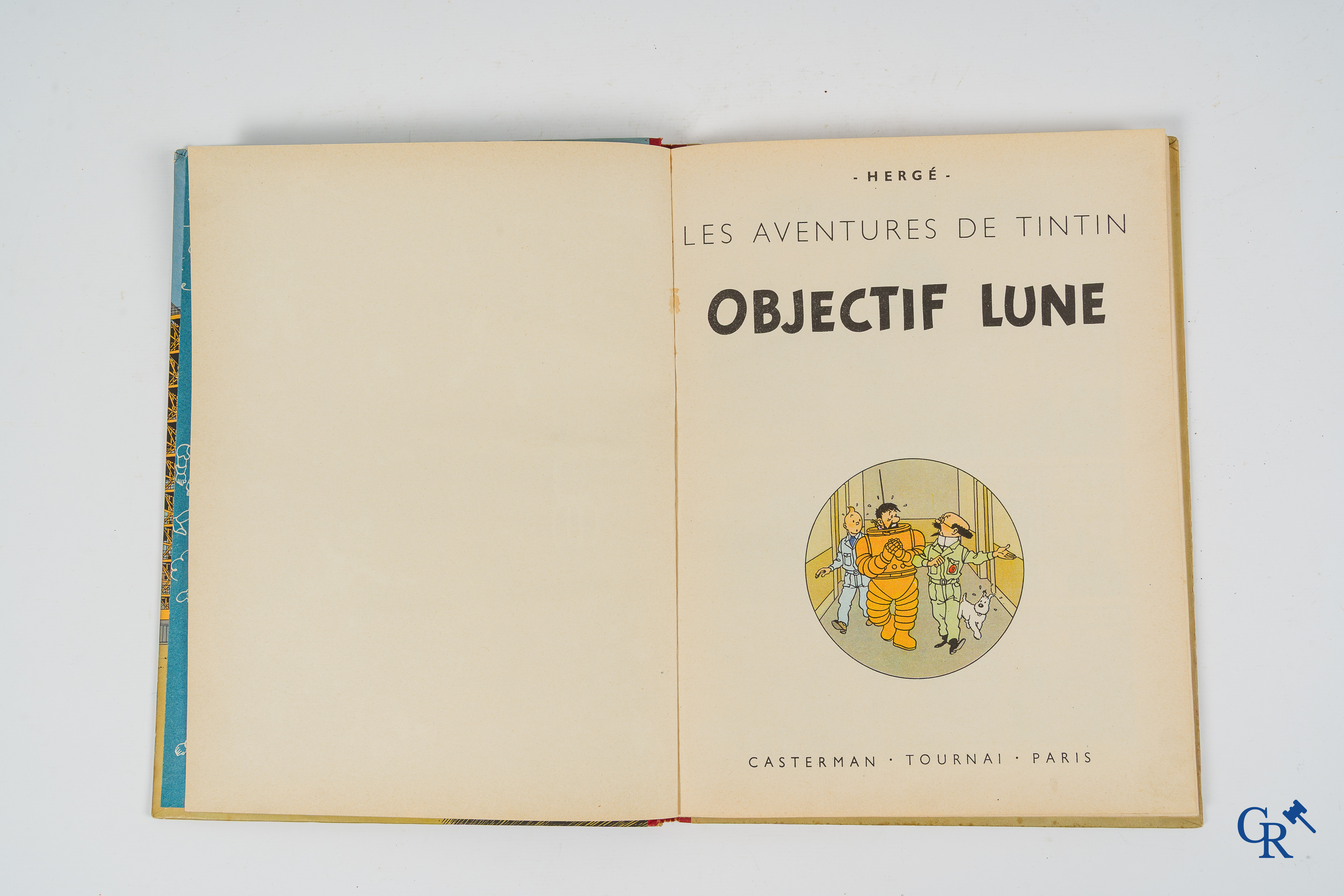 Hergé. Kuifje. Les aventures de Tintin. 2 stripverhalen. "Objectif Lune" en "Les Cigares du Pharaon". Casterman.