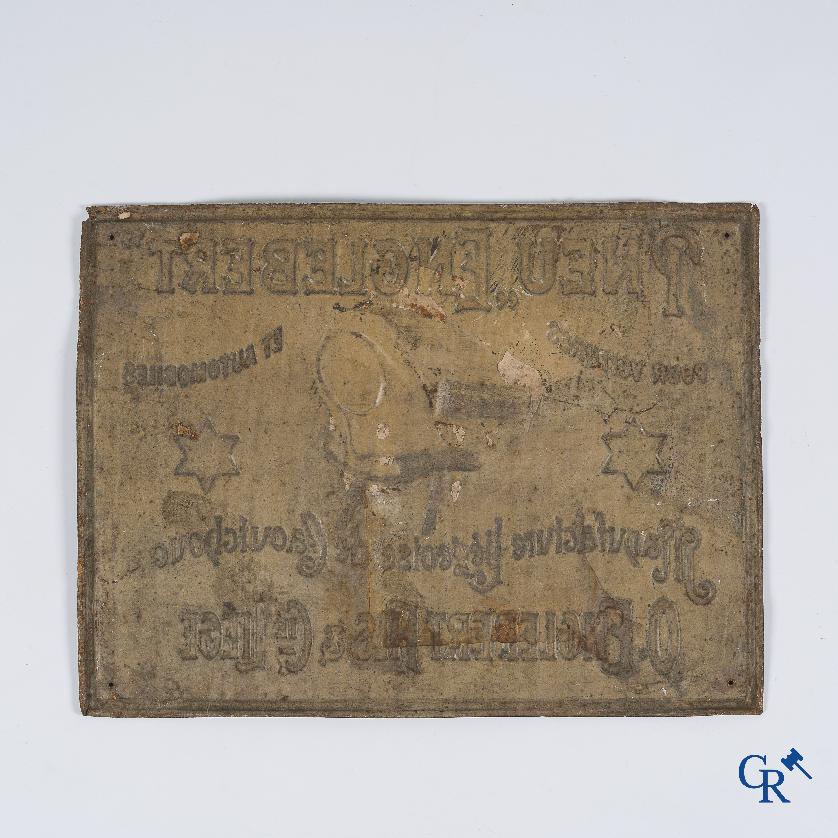 Pneu Englebert, Pour voitures et automobiles. Manufacture Liégeoise de Caoutchouc. O. Englebert Fils. Circa 1900.