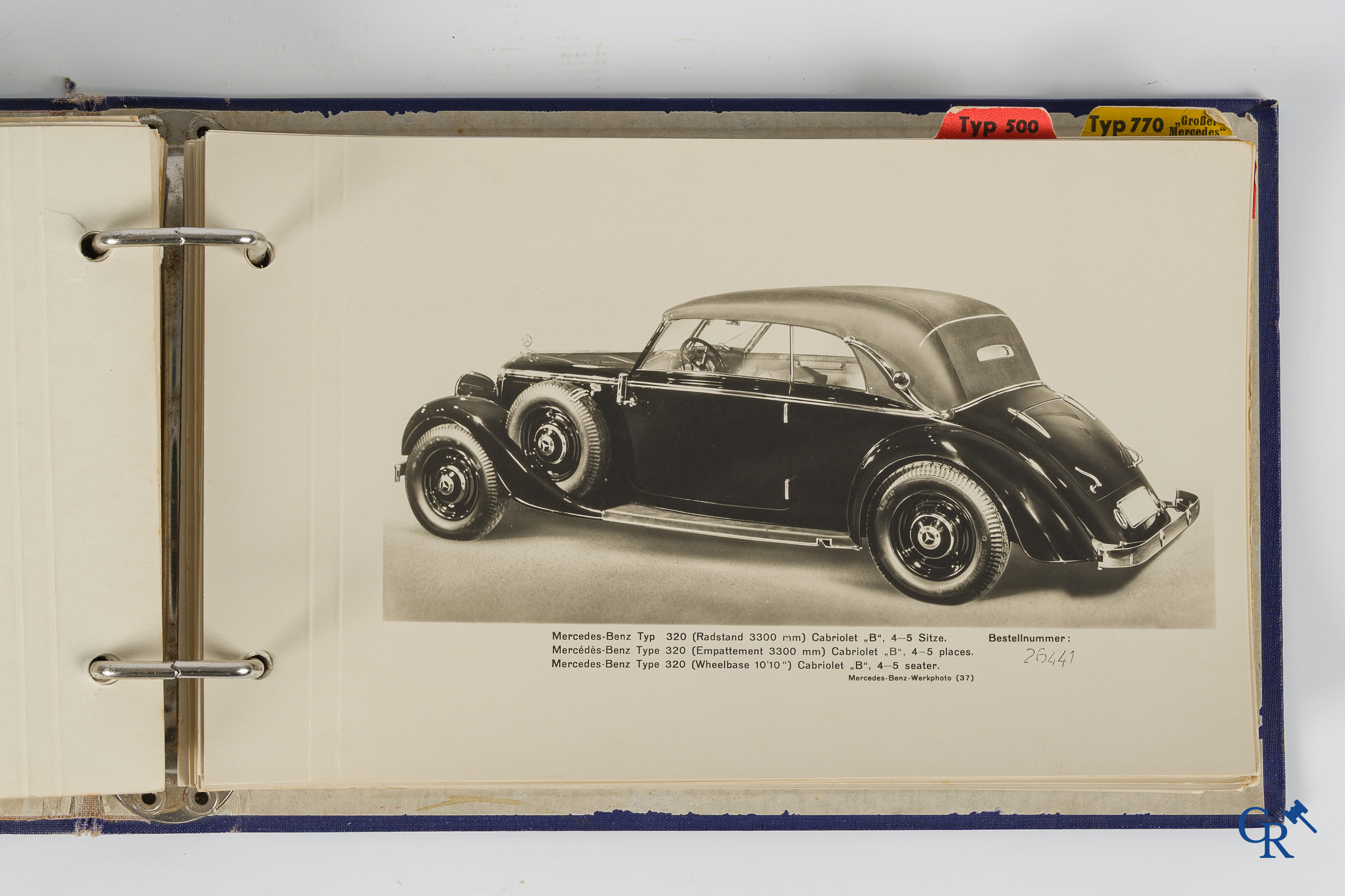 Mercedes-Benz Photodienst. Daimler-Benz A.G. Map met fotocollectie uit 1937. Afdeling Beeldmateriaal, Stuttgart.