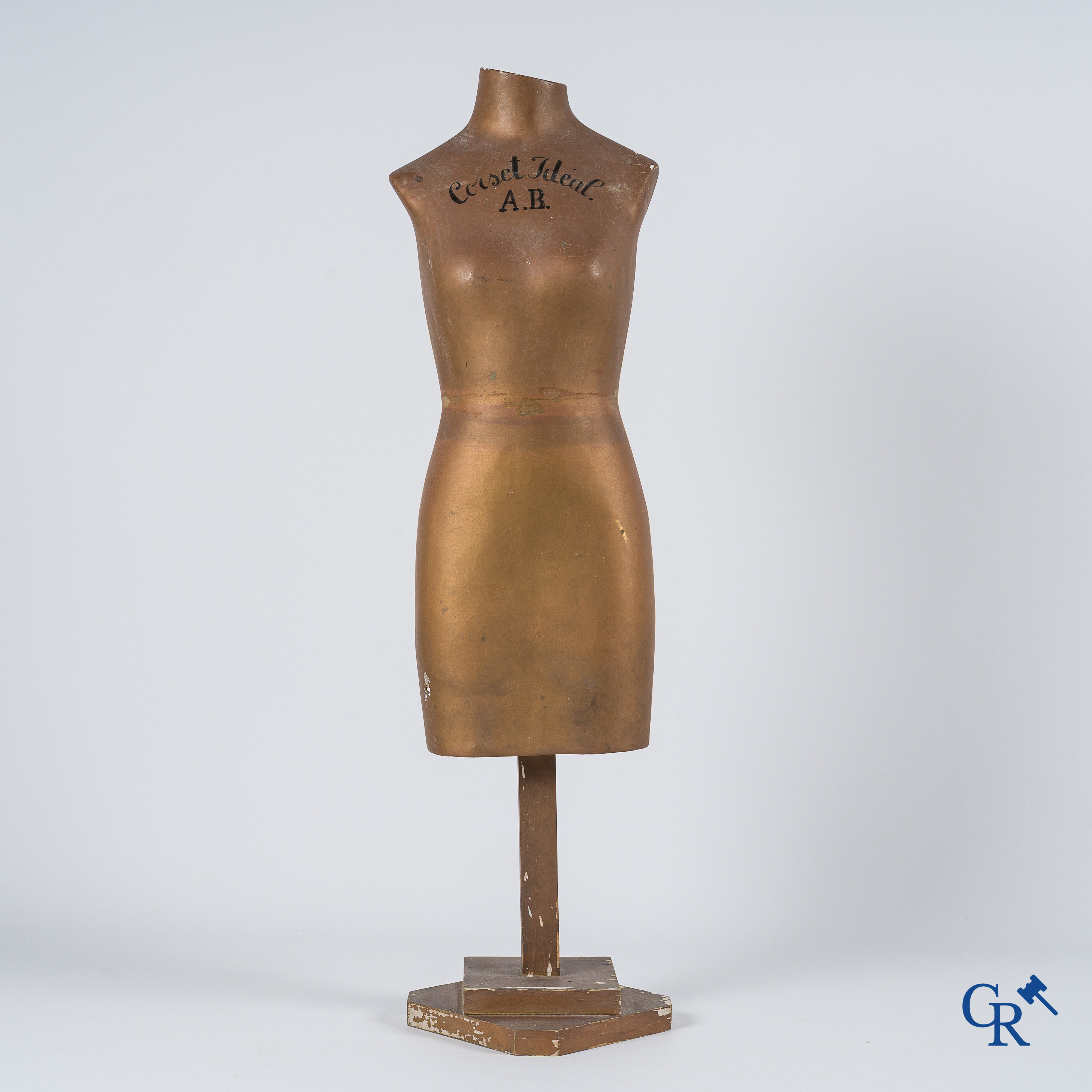 Corset Idéal A.B. Publiciteits buste voor lingerie van het franse merk Auguste Bain. Jaren '30.