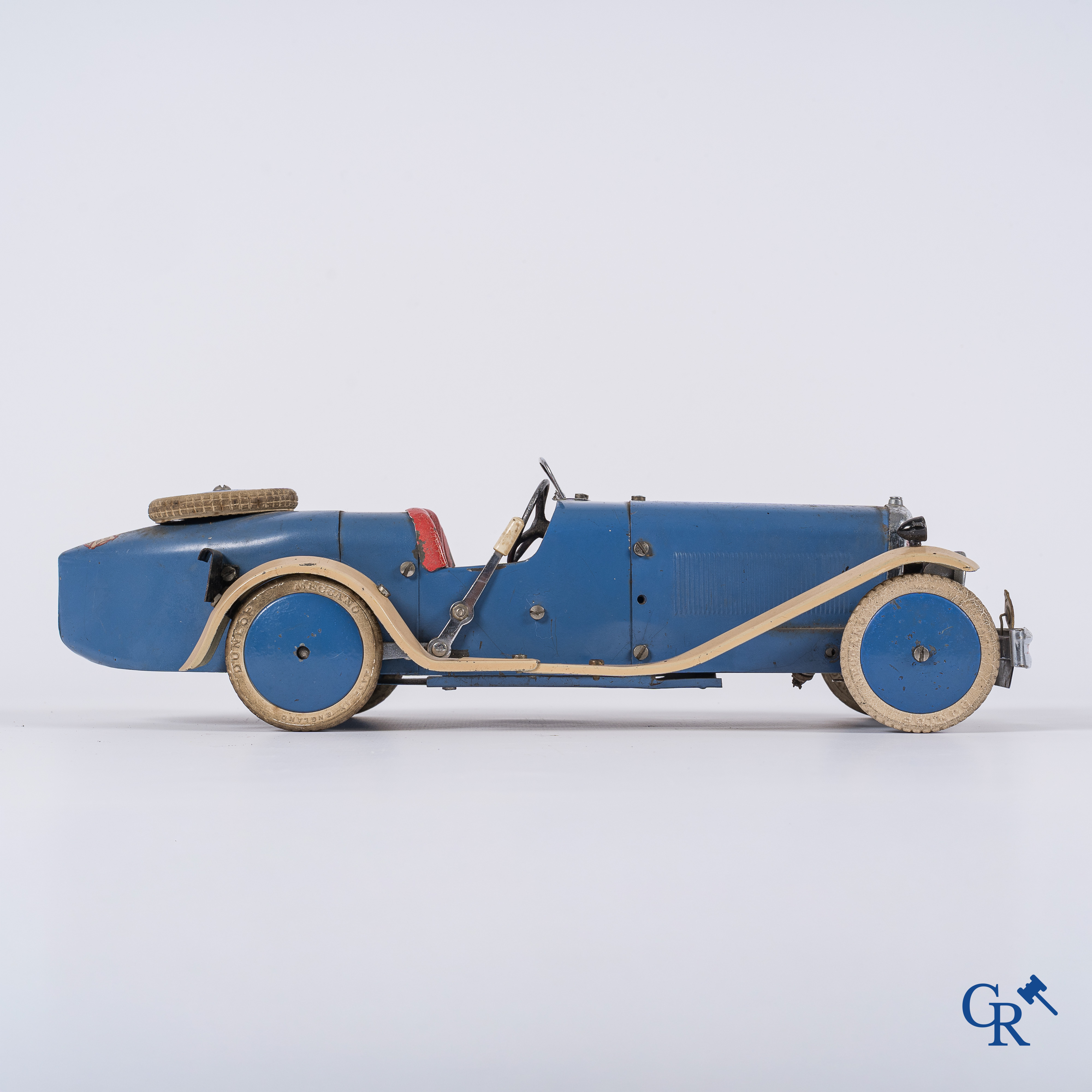 Oud speelgoed. Meccano No. 2 Constructor Car. Metaal met opwindmechanisme. Jaren '30.