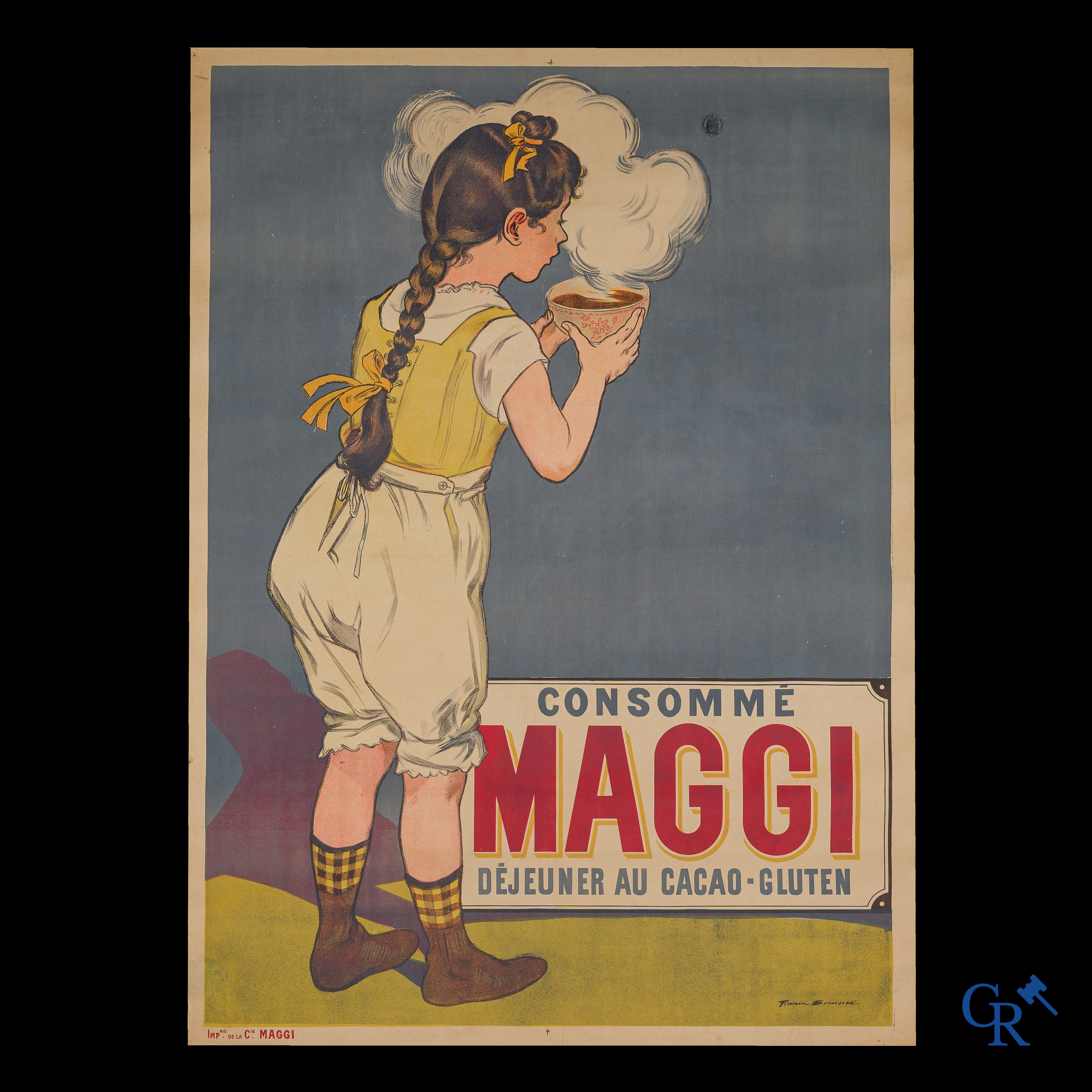 Firmin Bouisset (1859-1925) Zeldzame publiciteitsaffiche voor Maggi. Imprimerie de la Cie, Maggi.