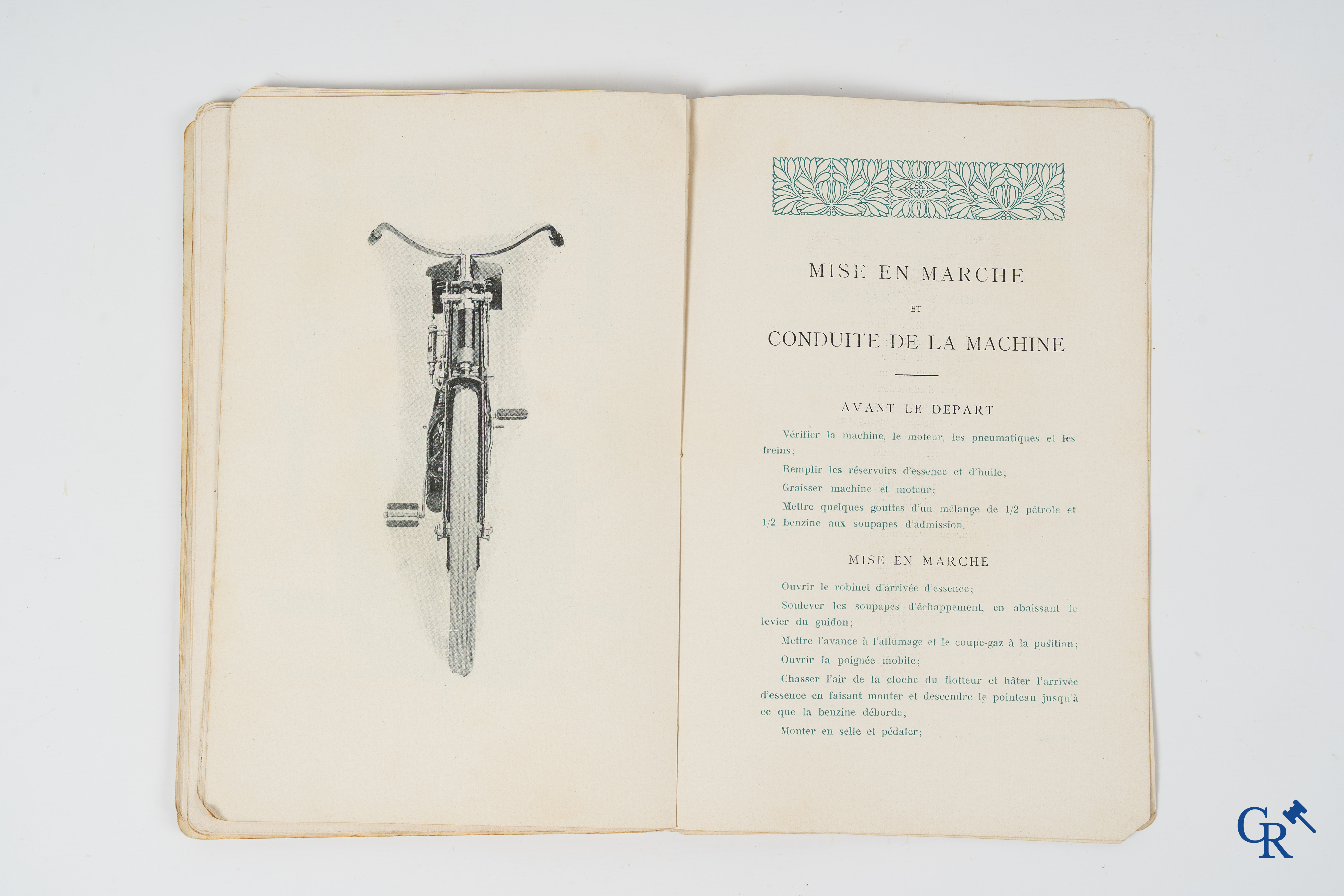 FN. Fabrique Nationale, Herstal-Luik. Originele onderhoudsboek voor de 4 cylinder motorfiets F.N., model 1907.