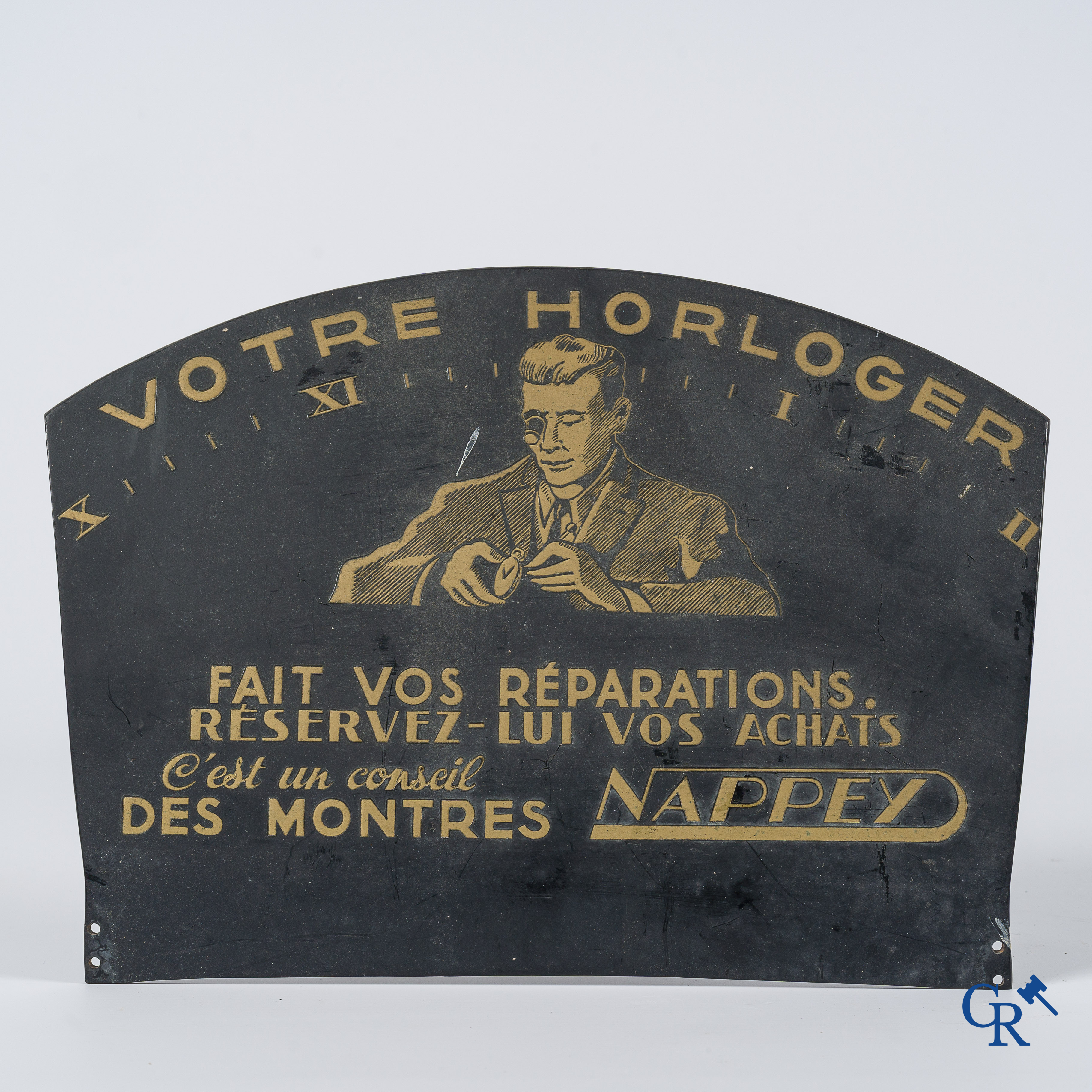 Automaat. Montres Nappey. Vitrine automaat voor een horlogemaker uitgegeven door uurwerken Nappey. Jaren '40.